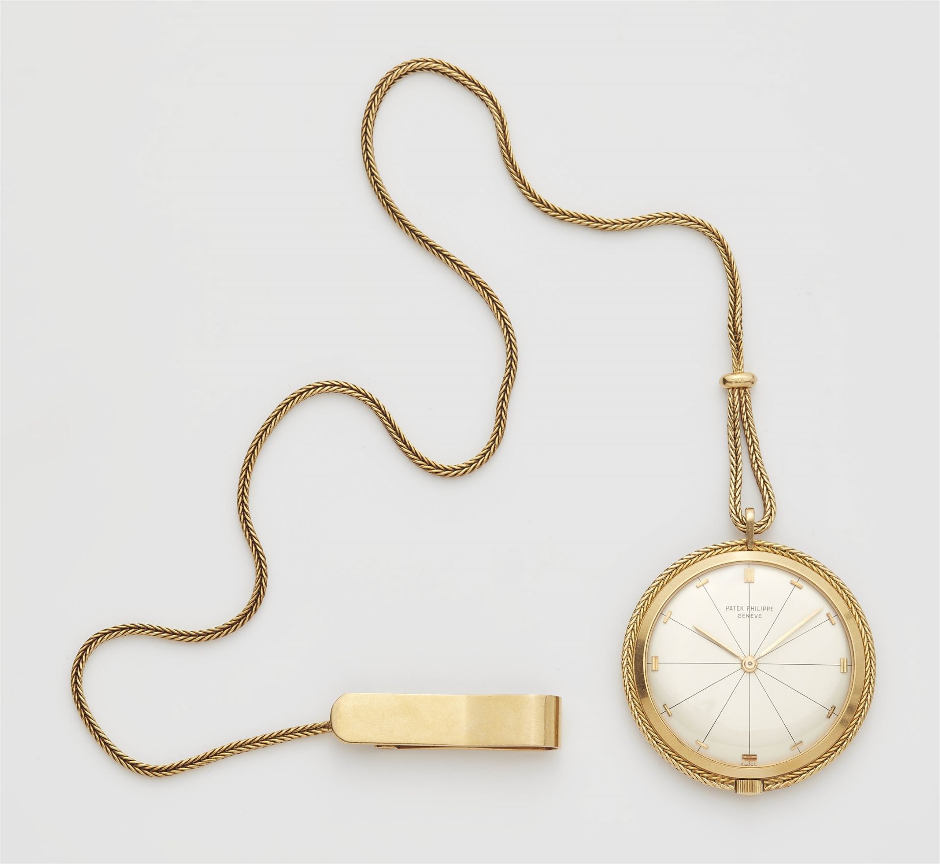 An 18k gold Patek Philippe Lepine pocket watch designed by Gilbert Albert.