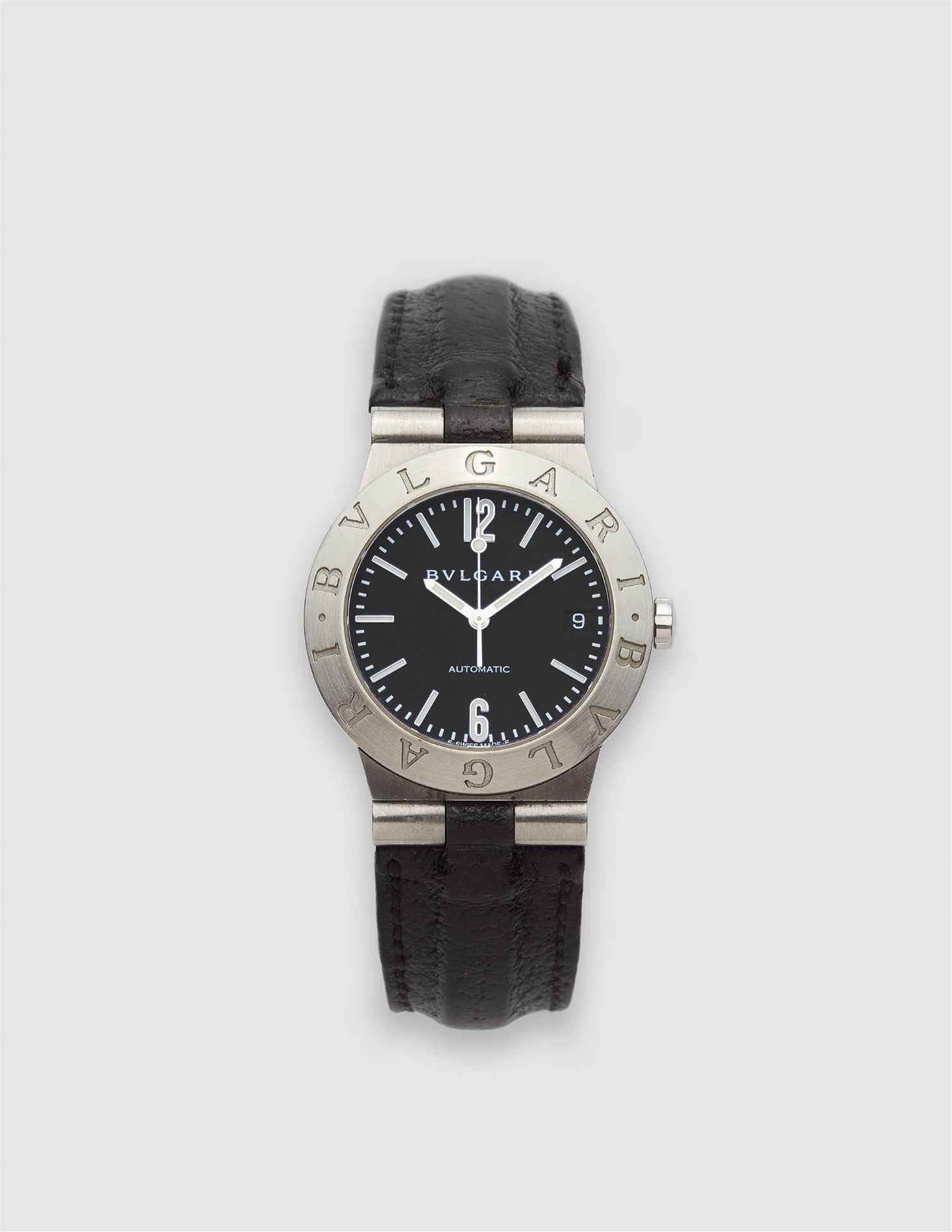 A automatic stainless steel Bulgari gentleman's wristwatch.