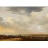 Johann Pietersz Schoeff, Weite Landschaft mit zwei rastenden Bauern