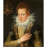 Flämischer Meister um 1600, Bildnis einer Dame aus dem Hause Thurn und Taxis