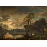 Aert van der Neer, Flusslandschaft im Mondschein