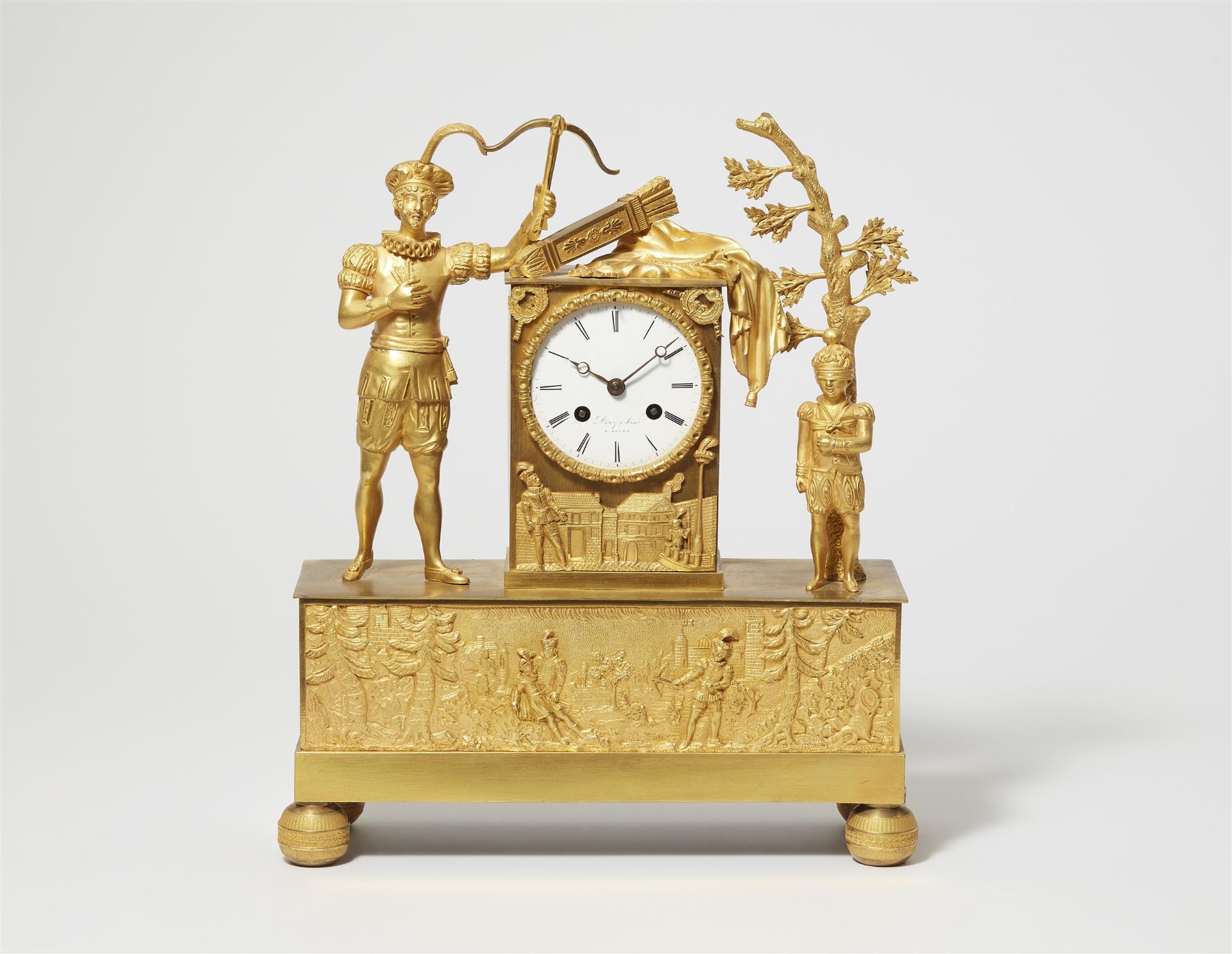An ormolu pendulum clock "William Tell"