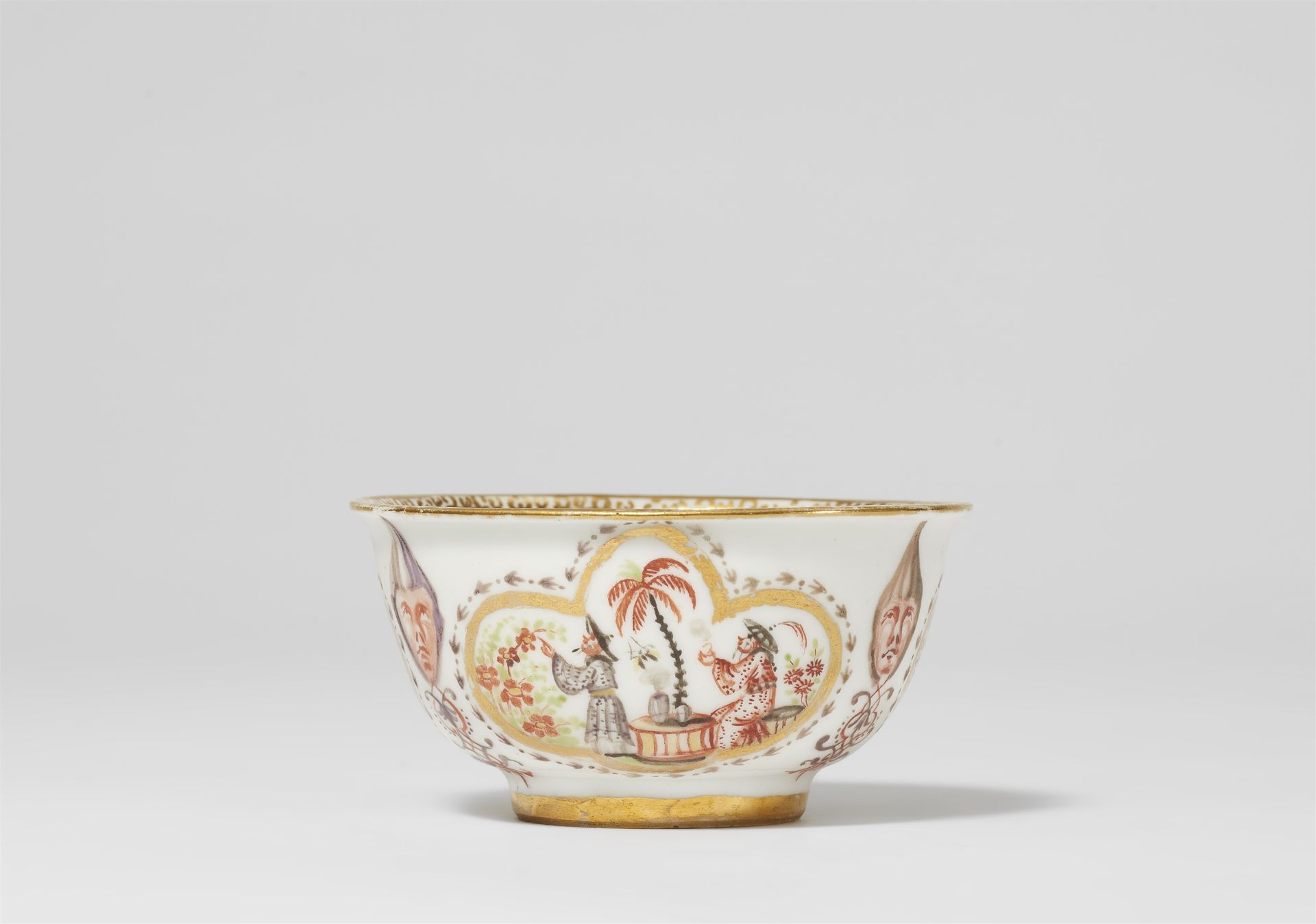 A Meissen porcelain tea bowl and saucer with Chinoiserie decor - Image 2 of 4