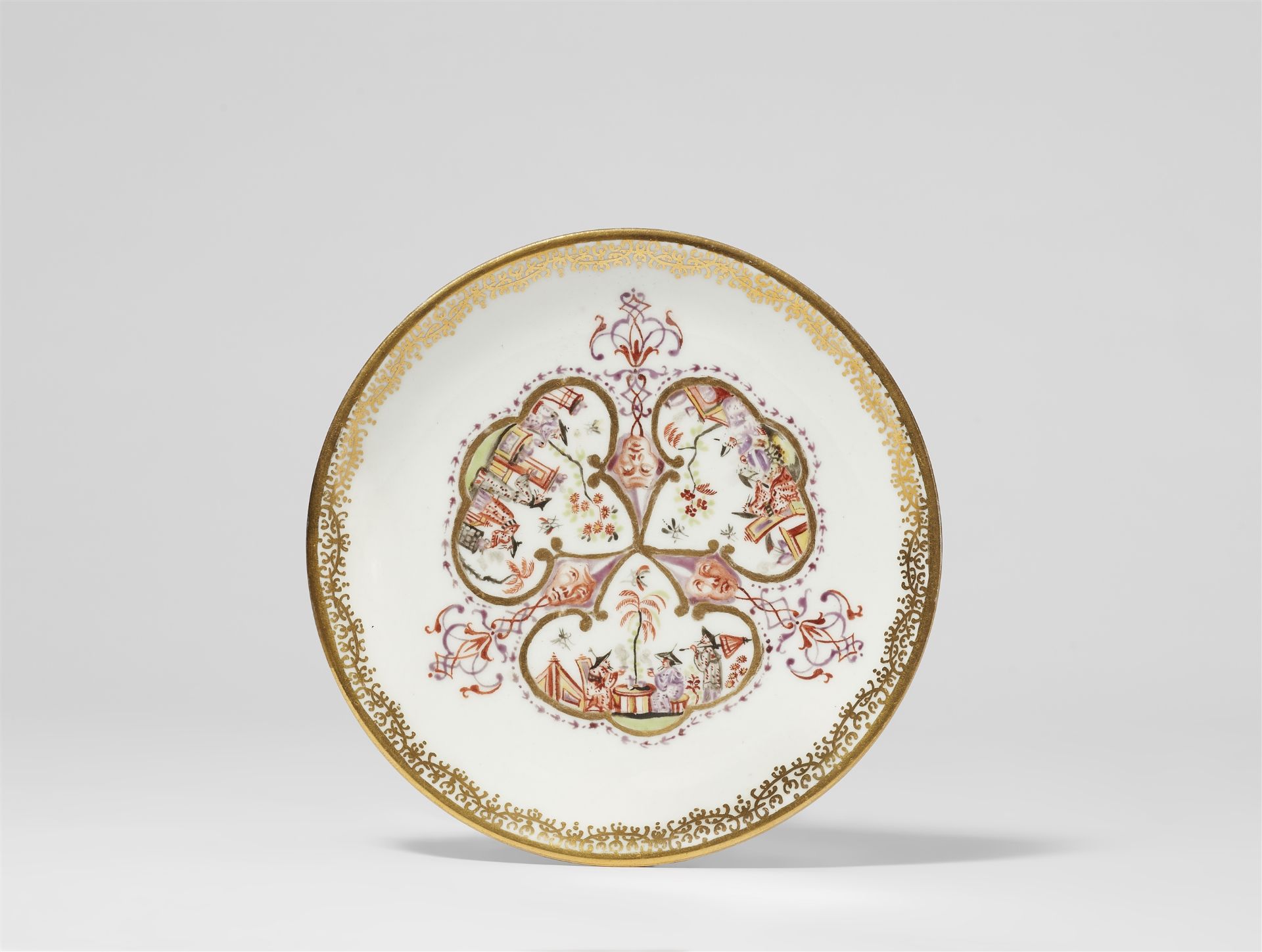 A Meissen porcelain tea bowl and saucer with Chinoiserie decor - Image 4 of 4
