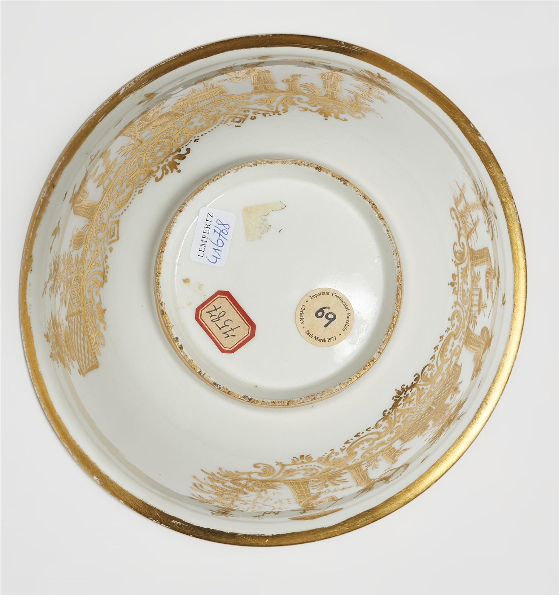 A Meissen Boettger porcelain bowl with Augsburg gildings - Image 2 of 4