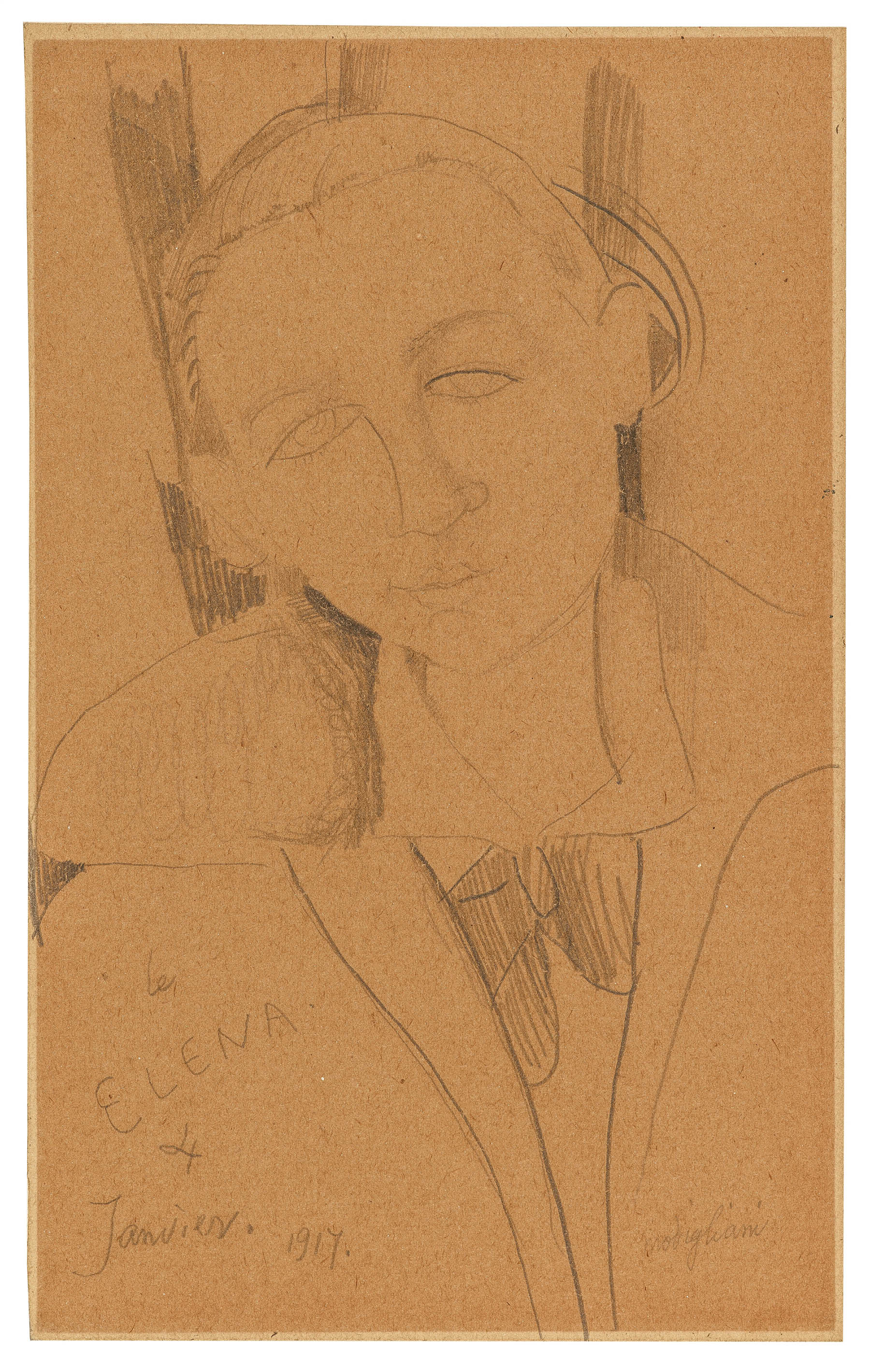 Amedeo Modigliani, Portrait d' Elena: Hélène Povolozky - Image 2 of 2