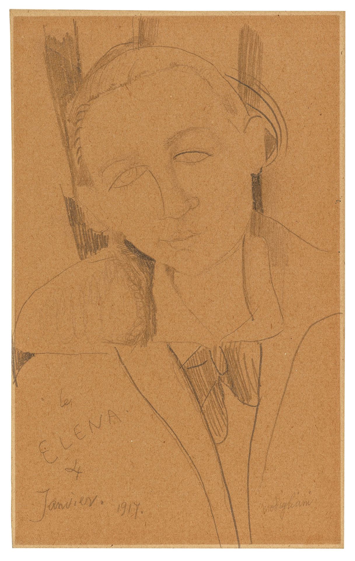 Amedeo Modigliani, Portrait d' Elena: Hélène Povolozky - Bild 2 aus 2