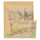 Paul Cezanne, Entrée de maison et arbres
