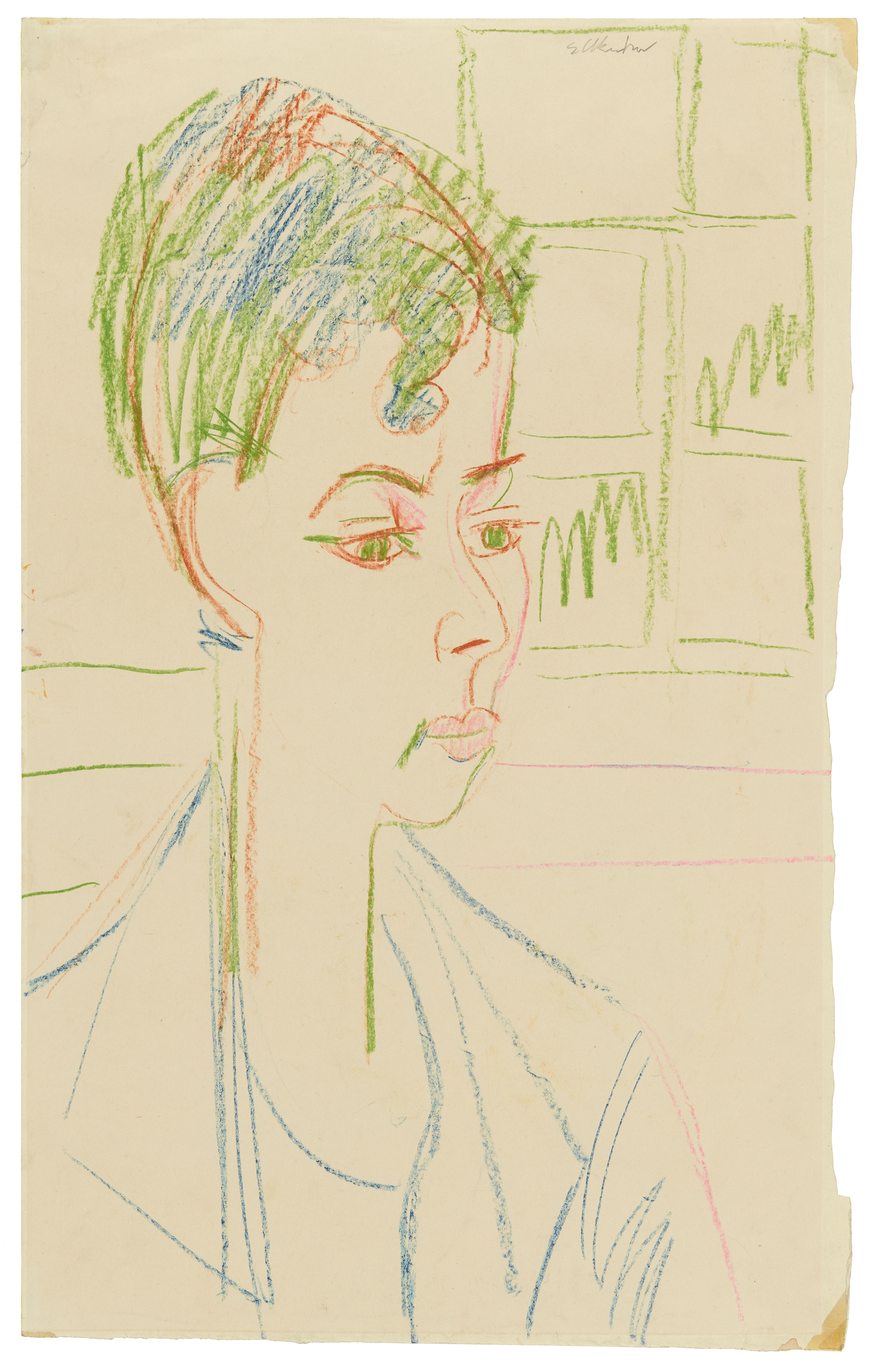 Ernst Ludwig Kirchner, Frauenkopf