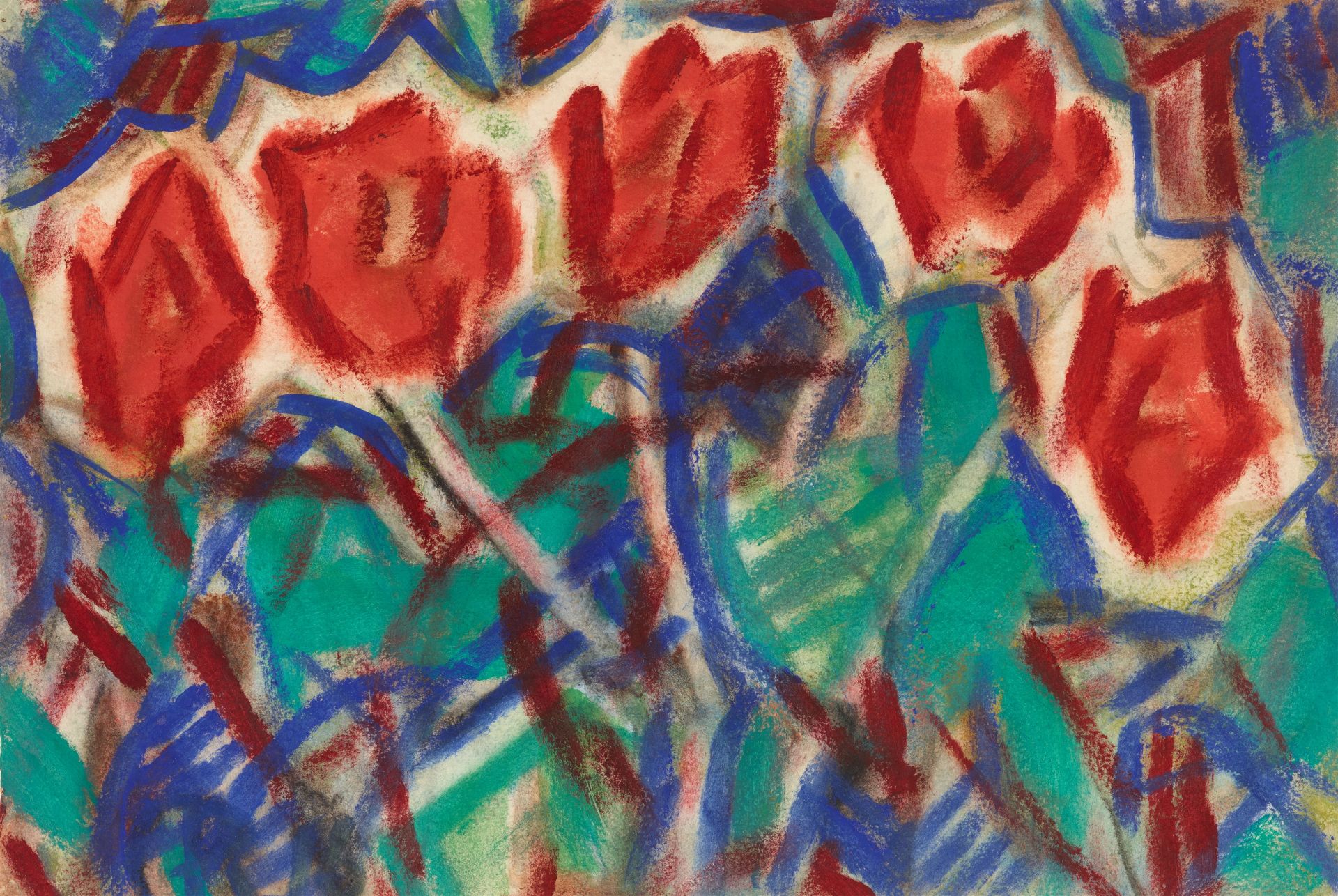 Christian Rohlfs, Rote Tulpen