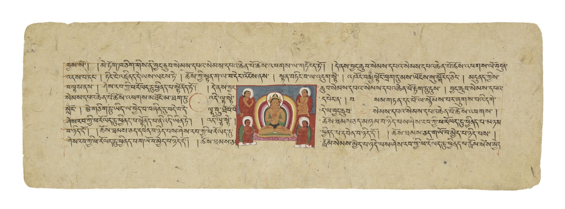 A leaf from a Manuscript. Tibet, 14th/15th century