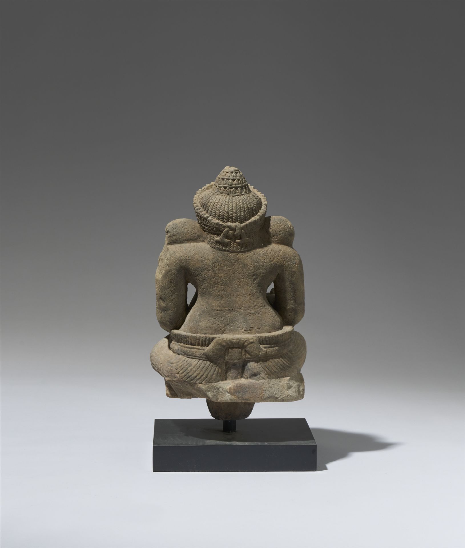 An Angkor Wat-style sandstone figure of a seated Ganesha. Cambodia. 12th century - Image 2 of 2