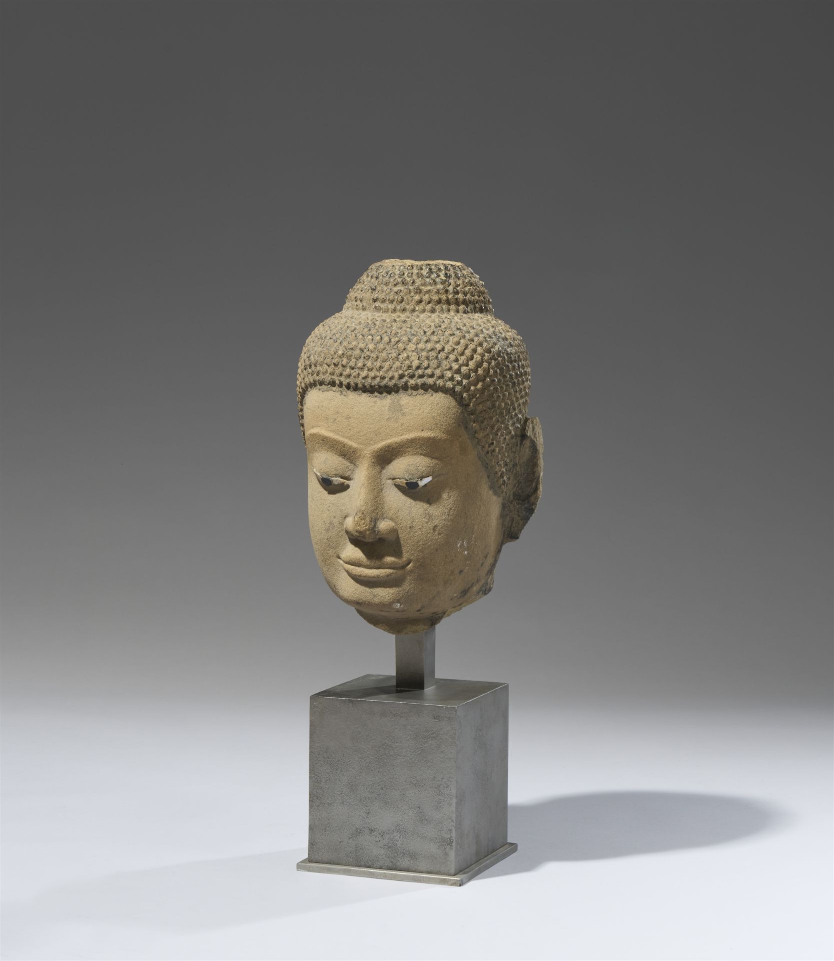 An Ayutthaya sandstone head of a Buddha. Thailand. 15th century - Image 3 of 3