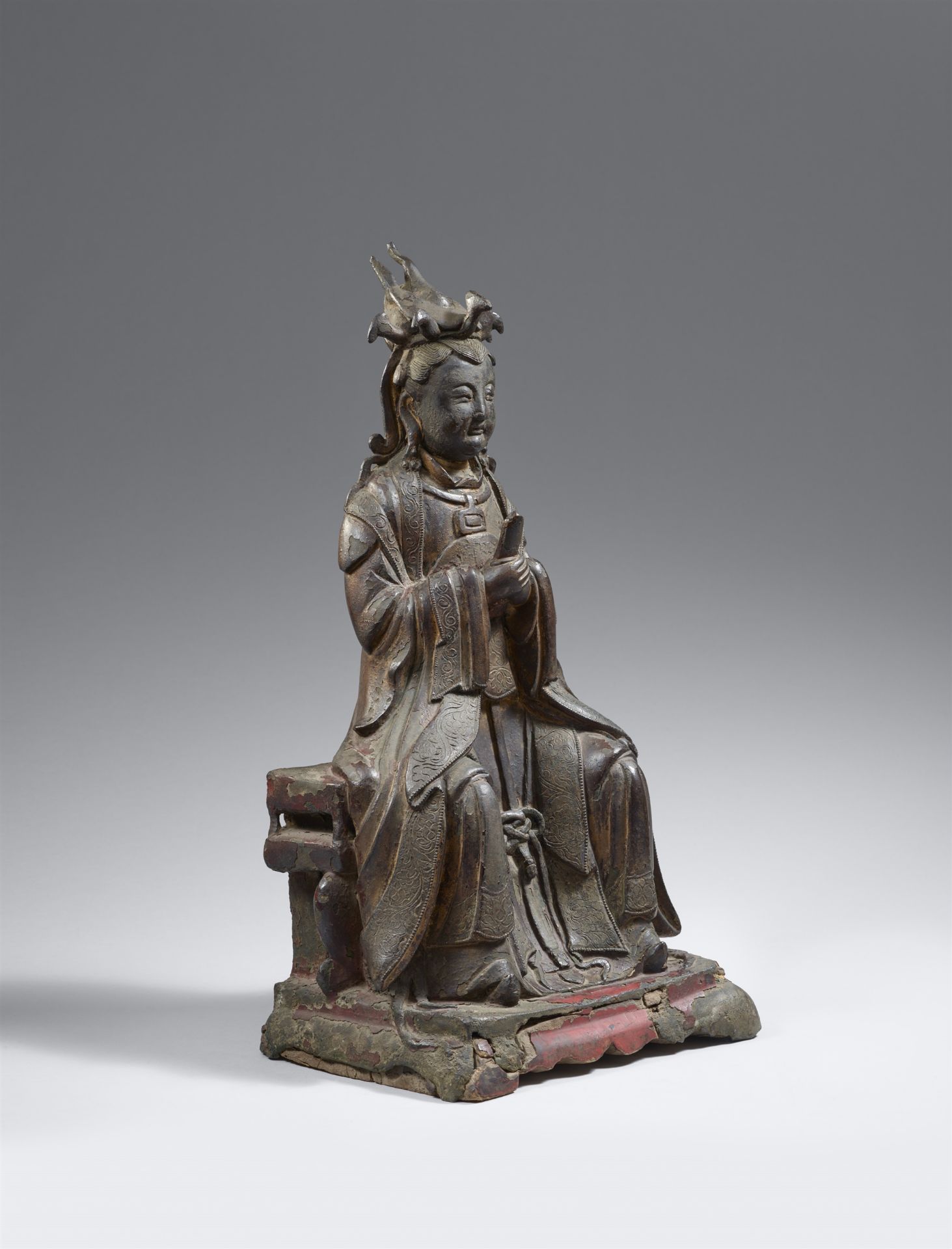 Die daoistische Göttin Bixia Yuanjun. Bronze. Ming-Zeit - Bild 2 aus 4