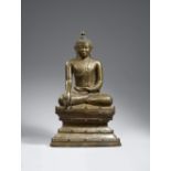 Großer Buddha Shakyamuni. Bronze. Birma, Arakan. 18./19. Jh.