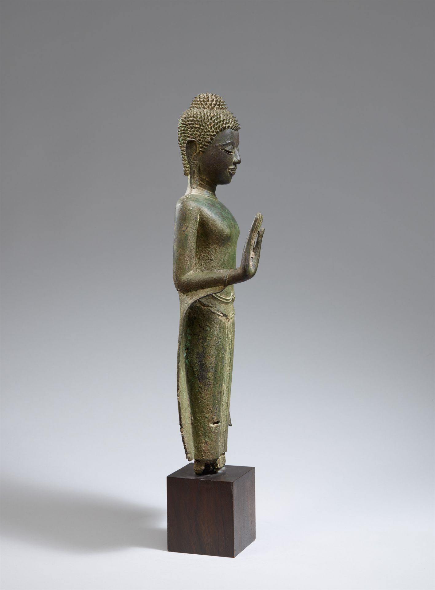 An Ayutthaya bronze figure of a Buddha. Thailand. 15th /16th century - Image 2 of 4