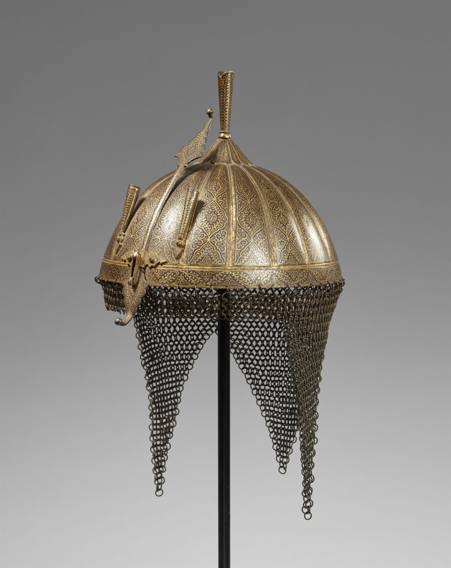 A possibly Hyderabad iron helmet. India. 19th century - Image 3 of 3