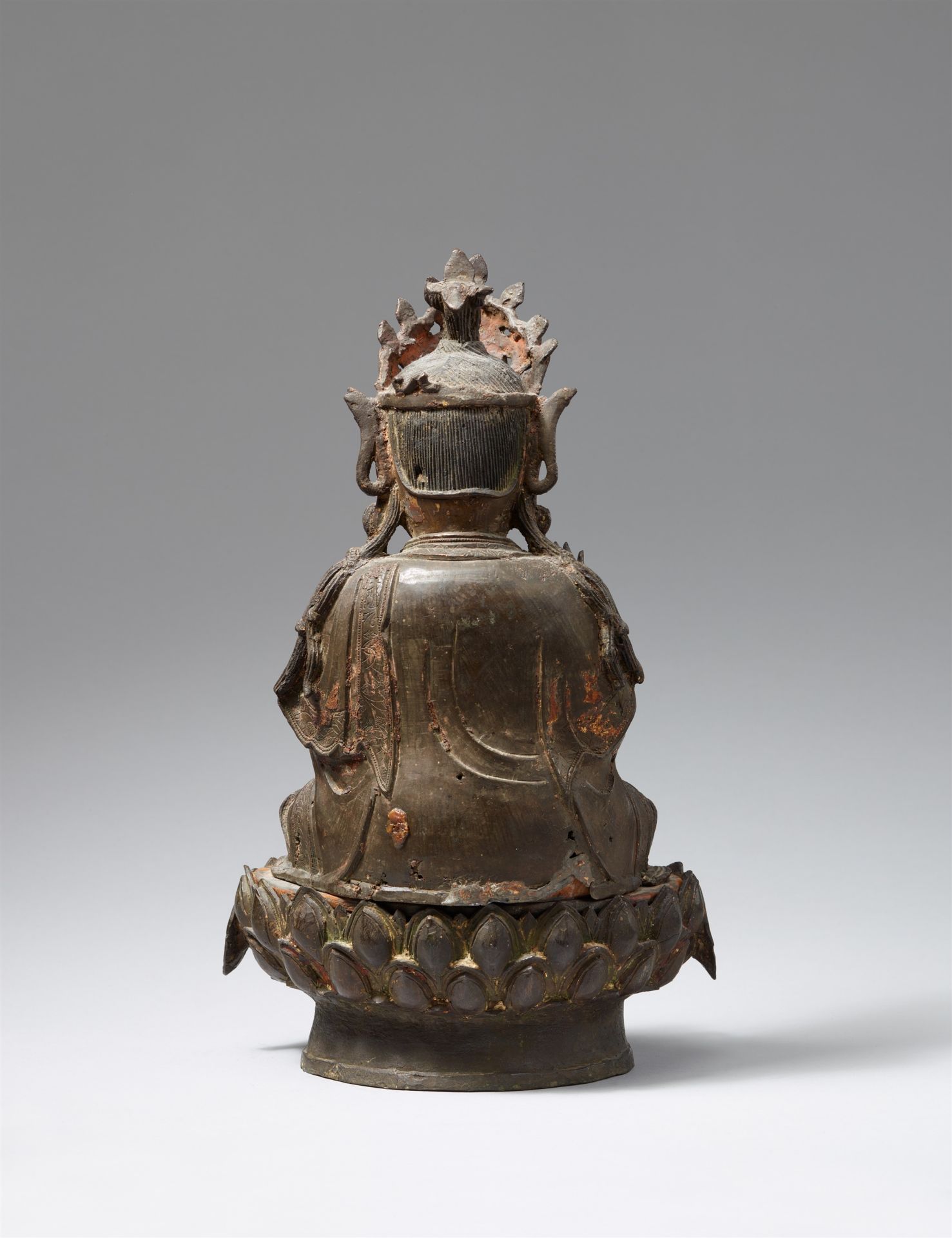 Figur des Guanyin. Bronze. Ming-Zeit - Bild 2 aus 2