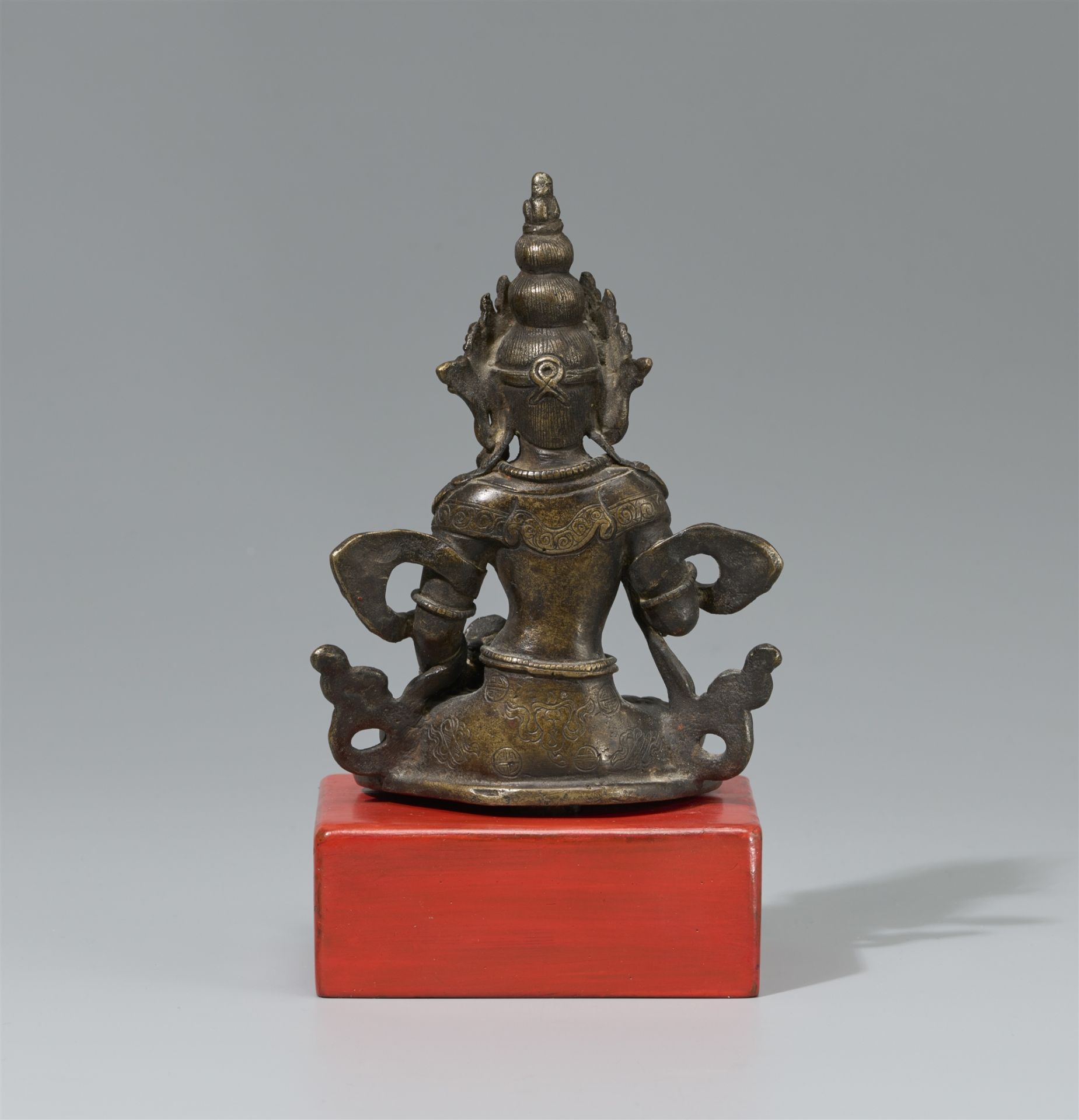 Vajrasattva. Bronze. Sinotibetisch, 18./19. Jh. - Bild 2 aus 2