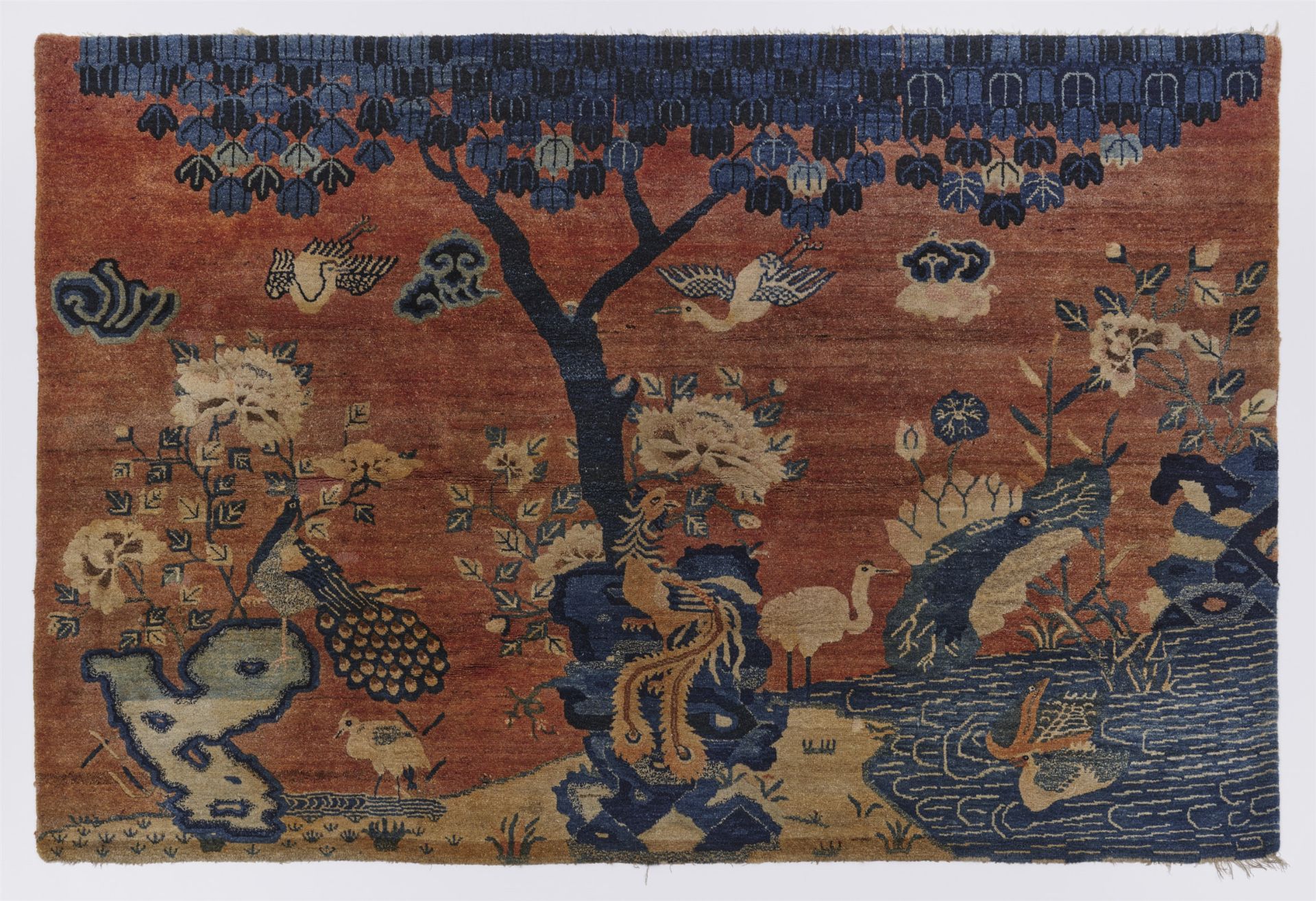 A wool Batou carpet. Inner Mongolia. Around 1900