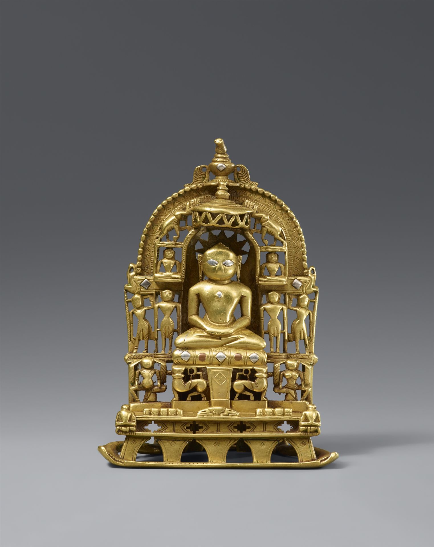 A brass Jain altar. India, Gujerat/Rajasthan. 15th century