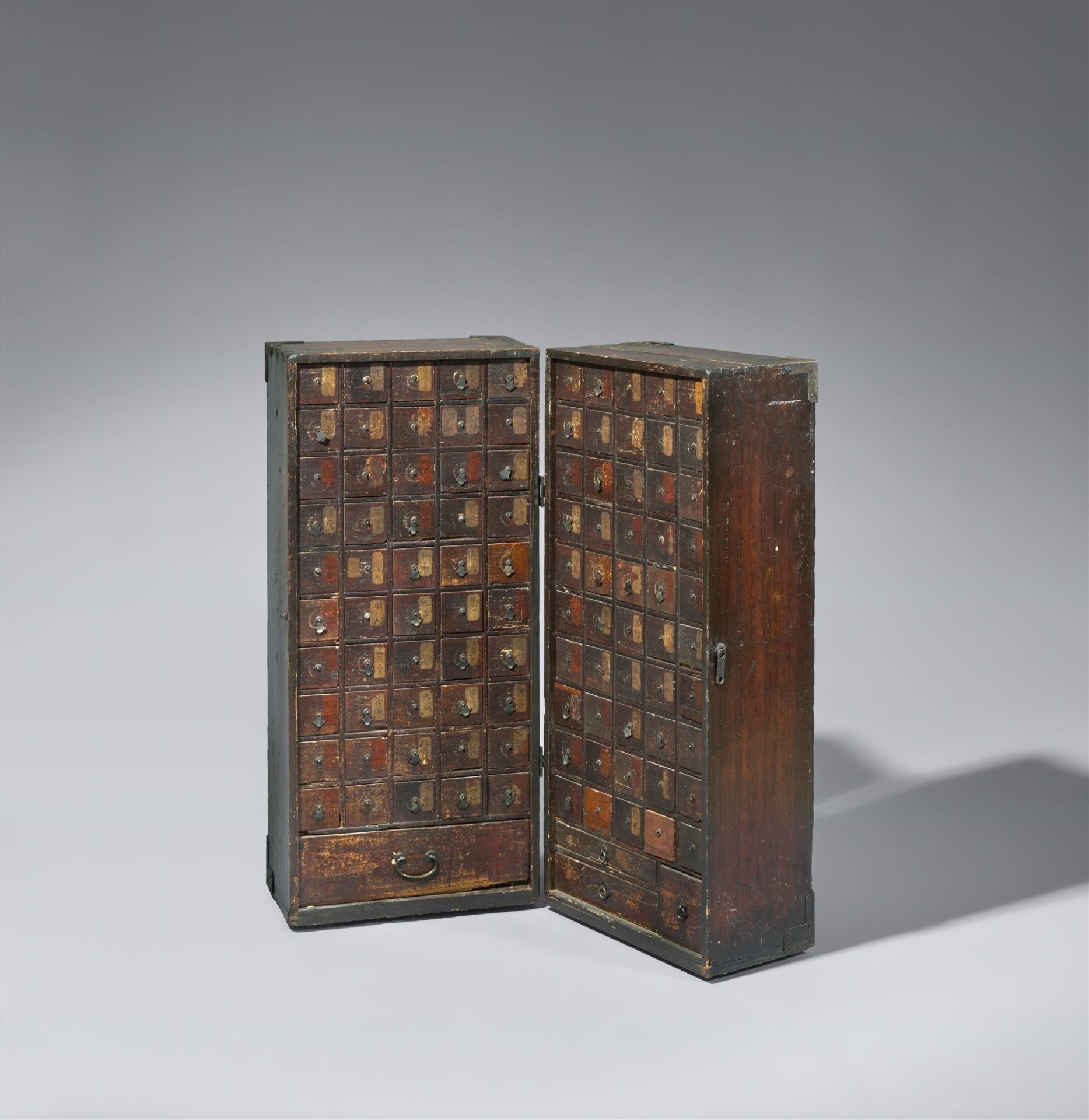 A kiri wood medicine chest (kusuri tansu). 19th century
