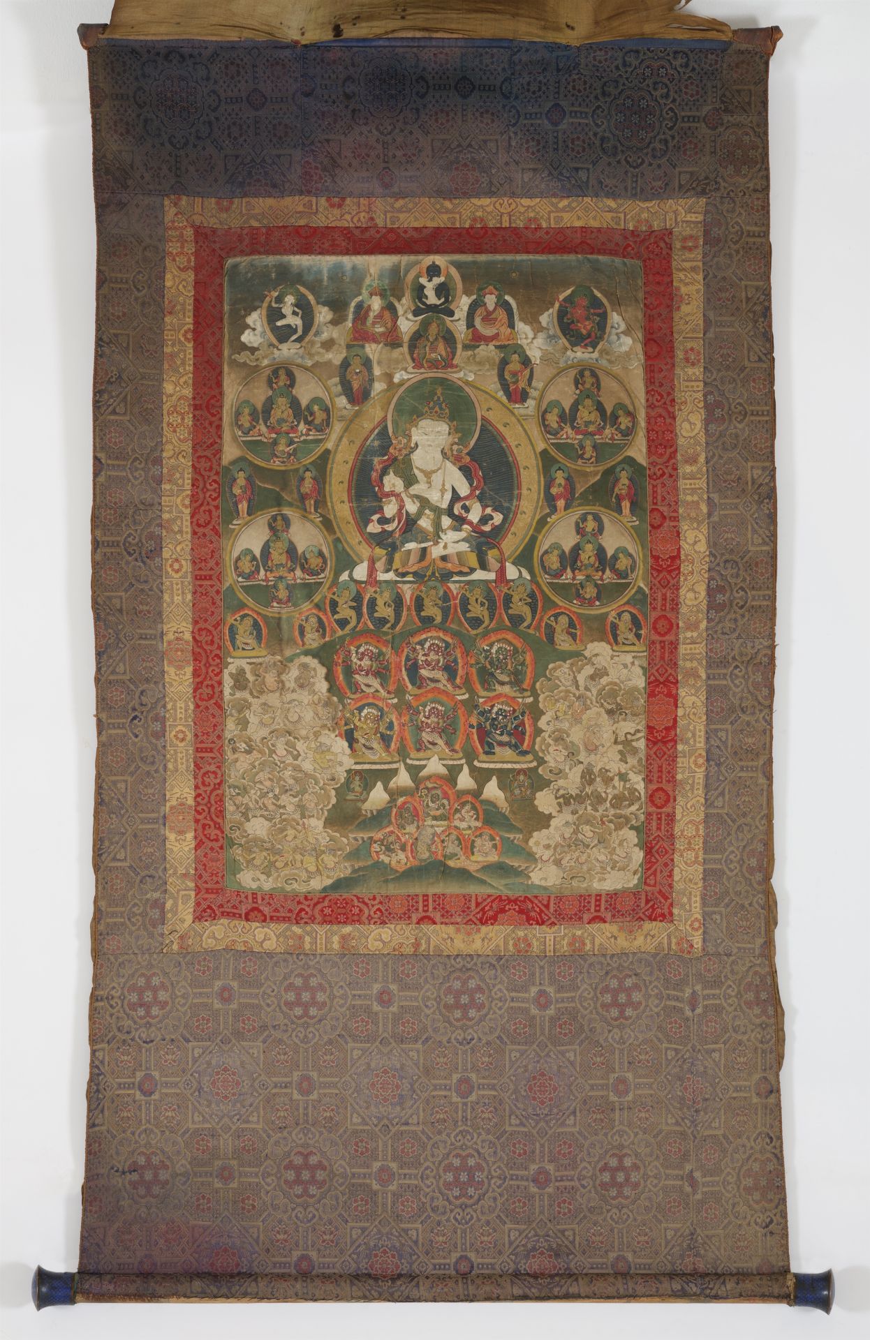 A thangka of Vajrasattva. Tibet, 19th century - Image 3 of 3