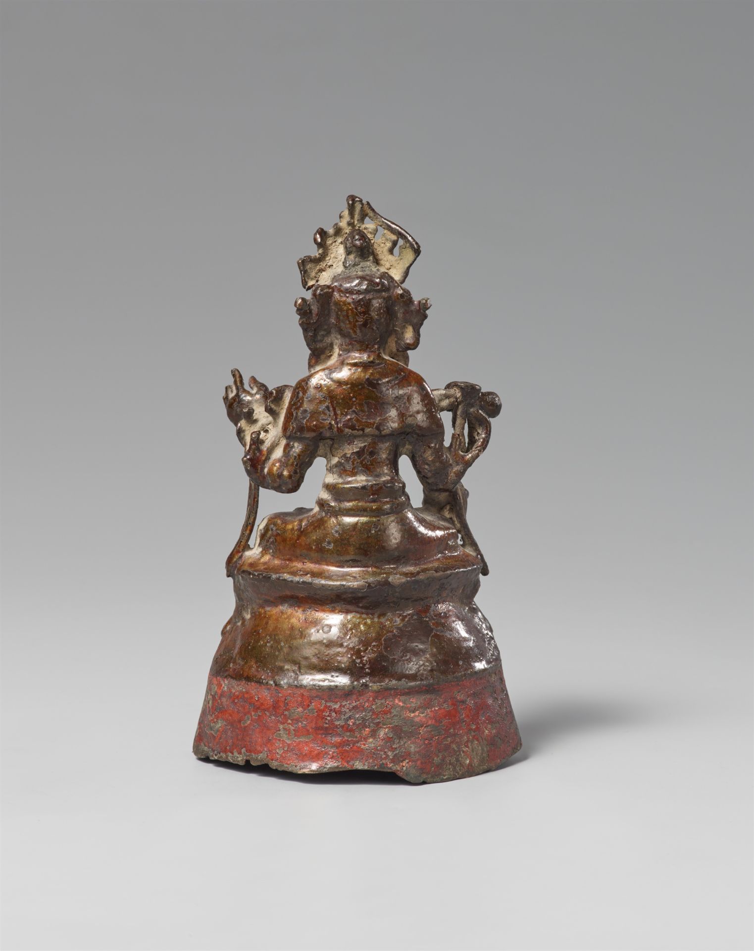 Figur des Guanyin. Bronze. Späte Ming-Zeit, 16./17. Jh. - Bild 2 aus 2