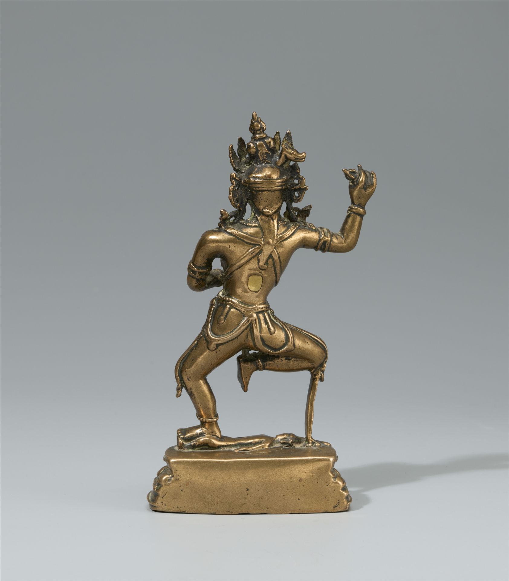 A copper alloy figure of Vajravarahi. Tibet, 14th-16th century - Image 2 of 2