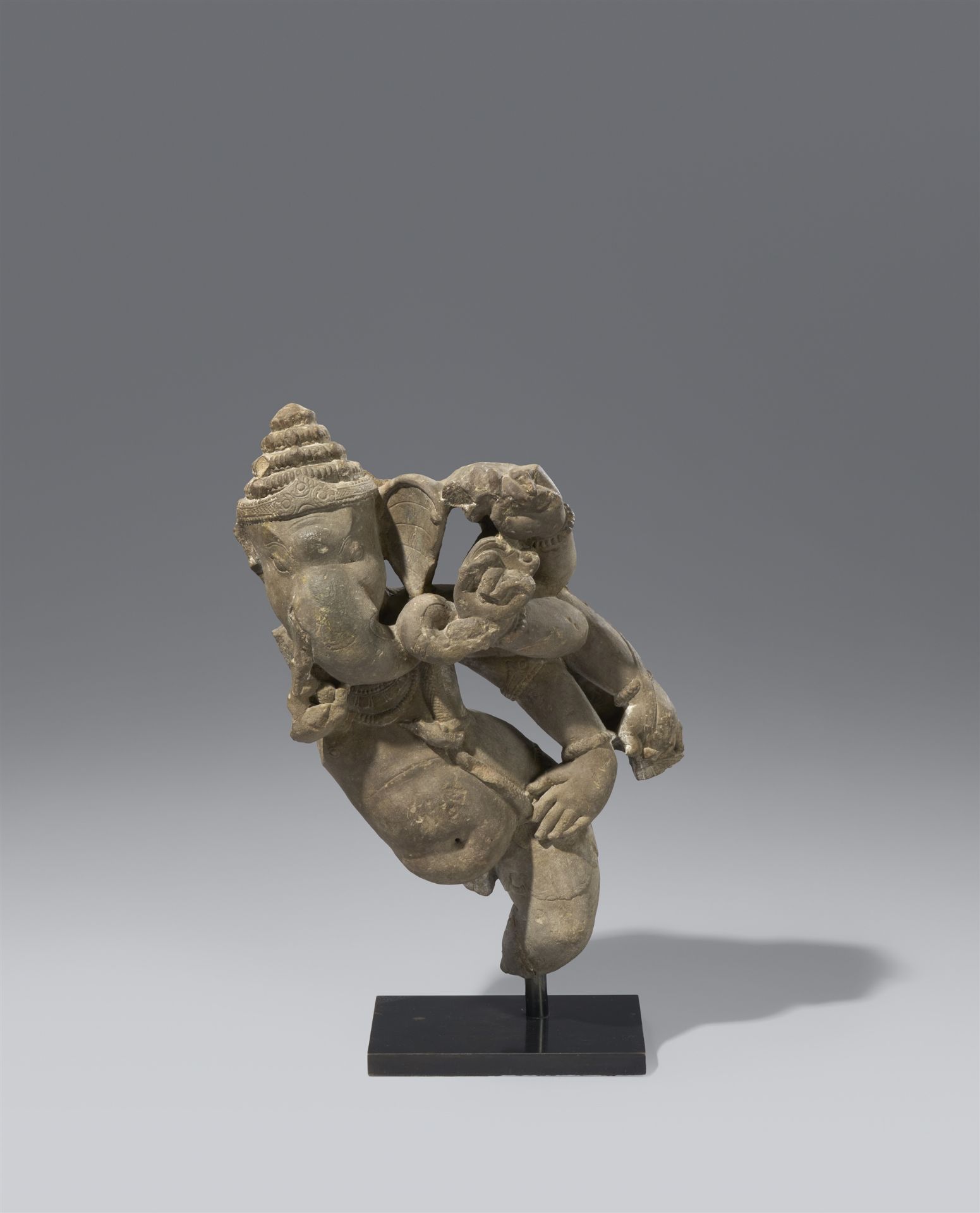 A fragmentary stone figure of a dancing Ganesha. Central India. 10th/11th century