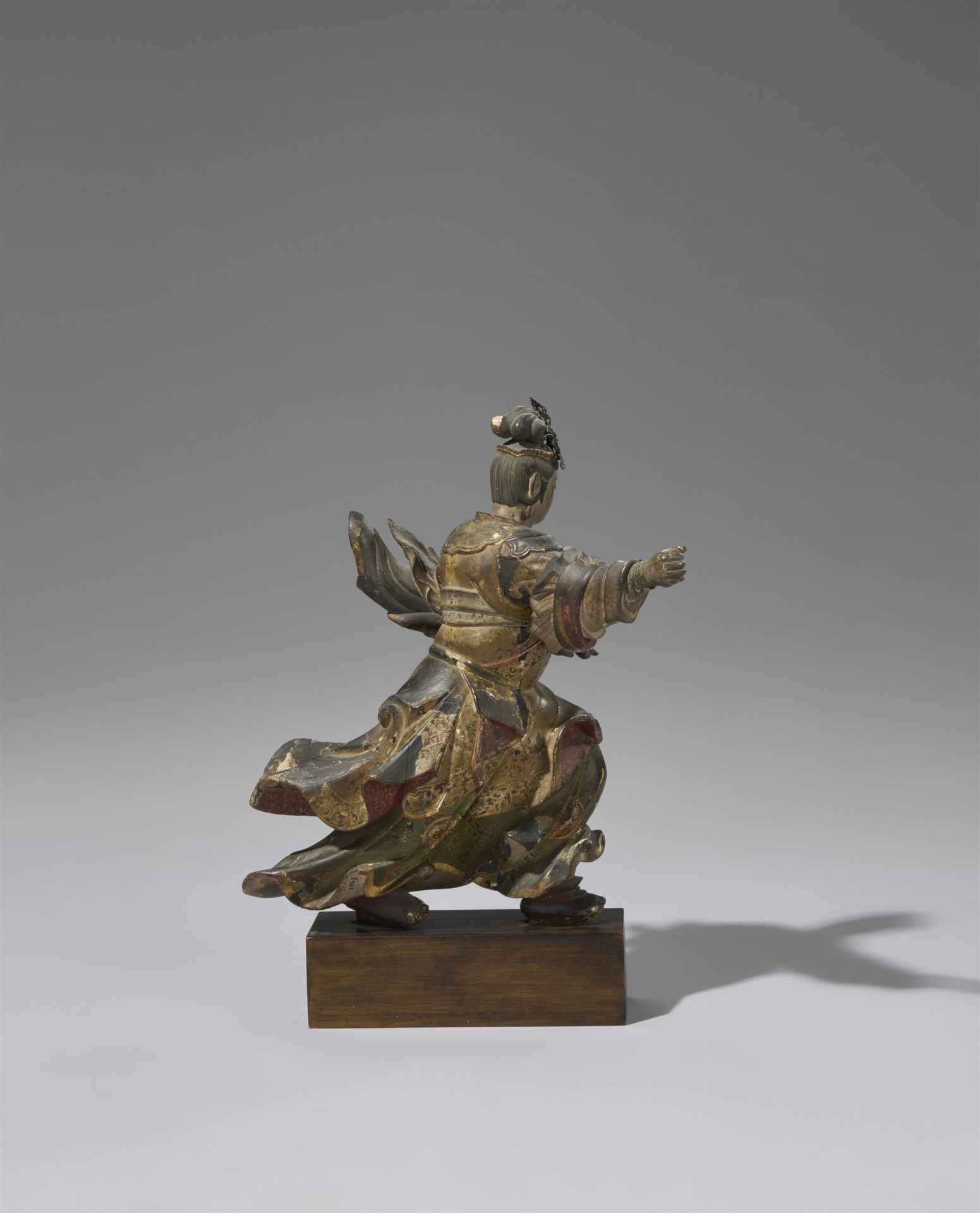 A polychromed wood Buddhist figure. Late 17thth/18th century - Image 2 of 3
