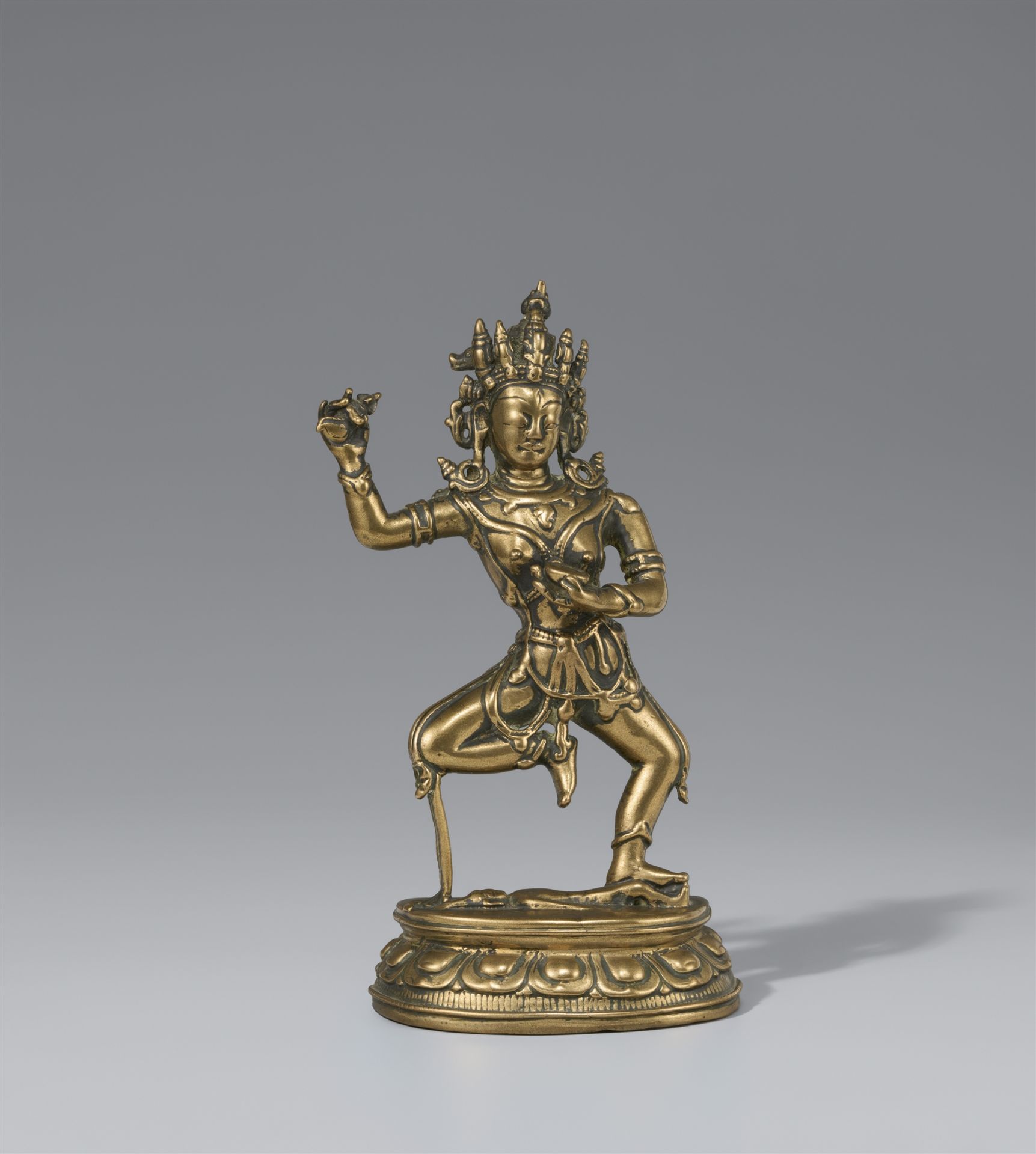 A copper alloy figure of Vajravarahi. Tibet, 14th-16th century