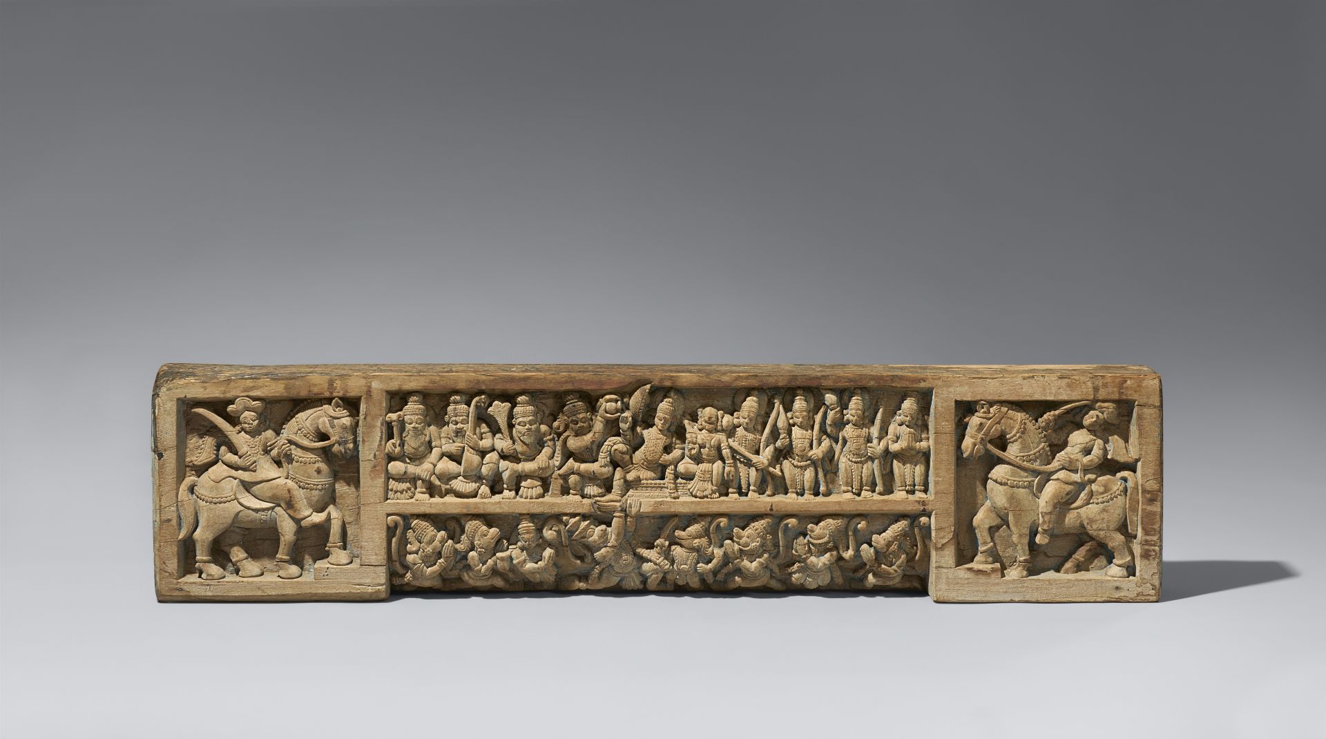 A hardwood door lintel. Southern-India, Northern Kerala. 18th/19th century