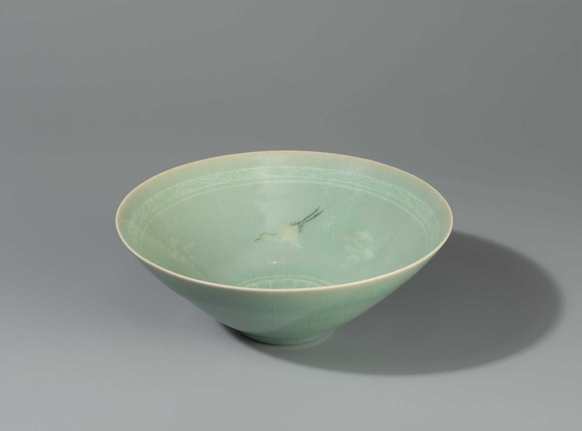 A Korean seladon chawan by Yu Geun-Hyeong (1894-1993)