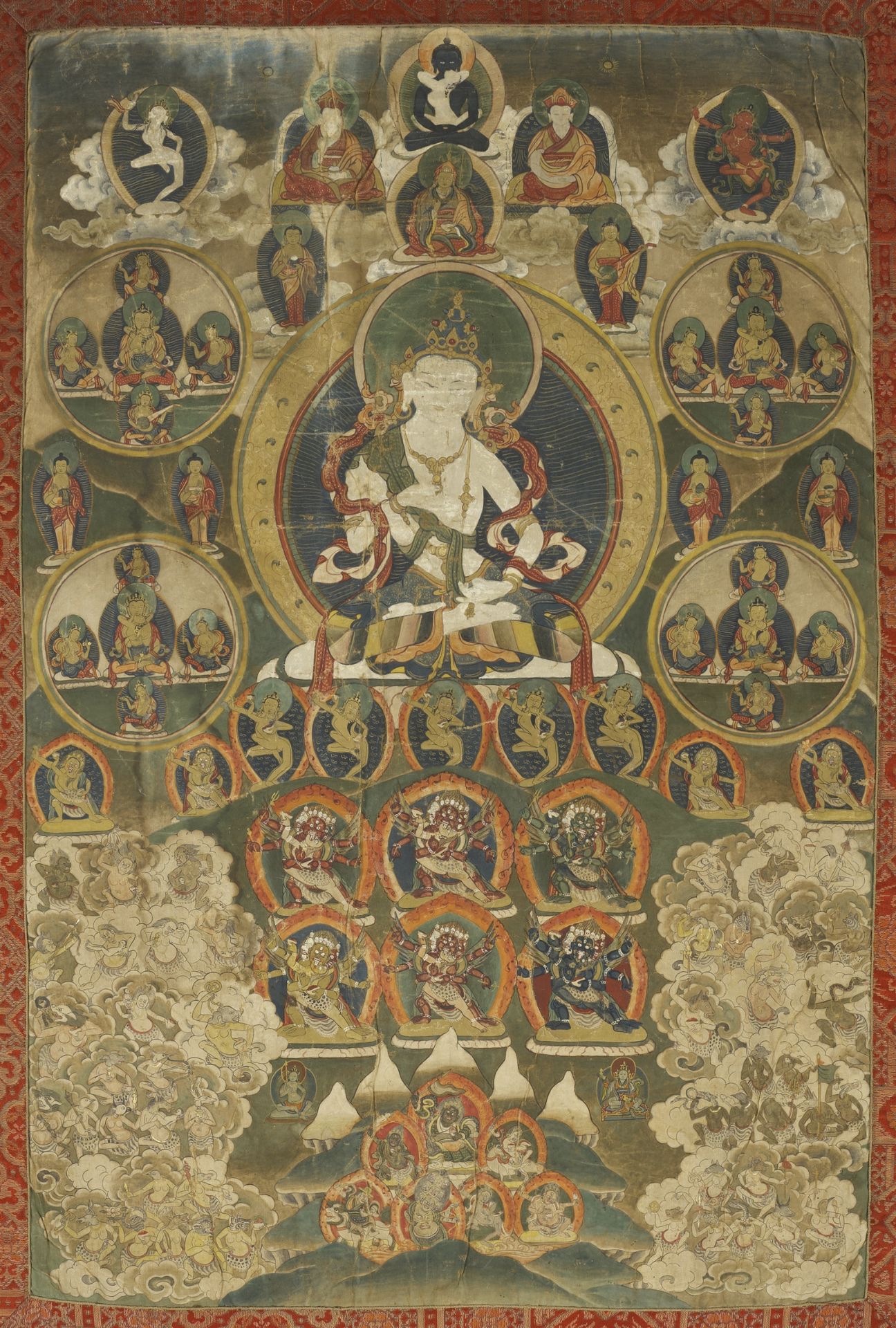 A thangka of Vajrasattva. Tibet, 19th century