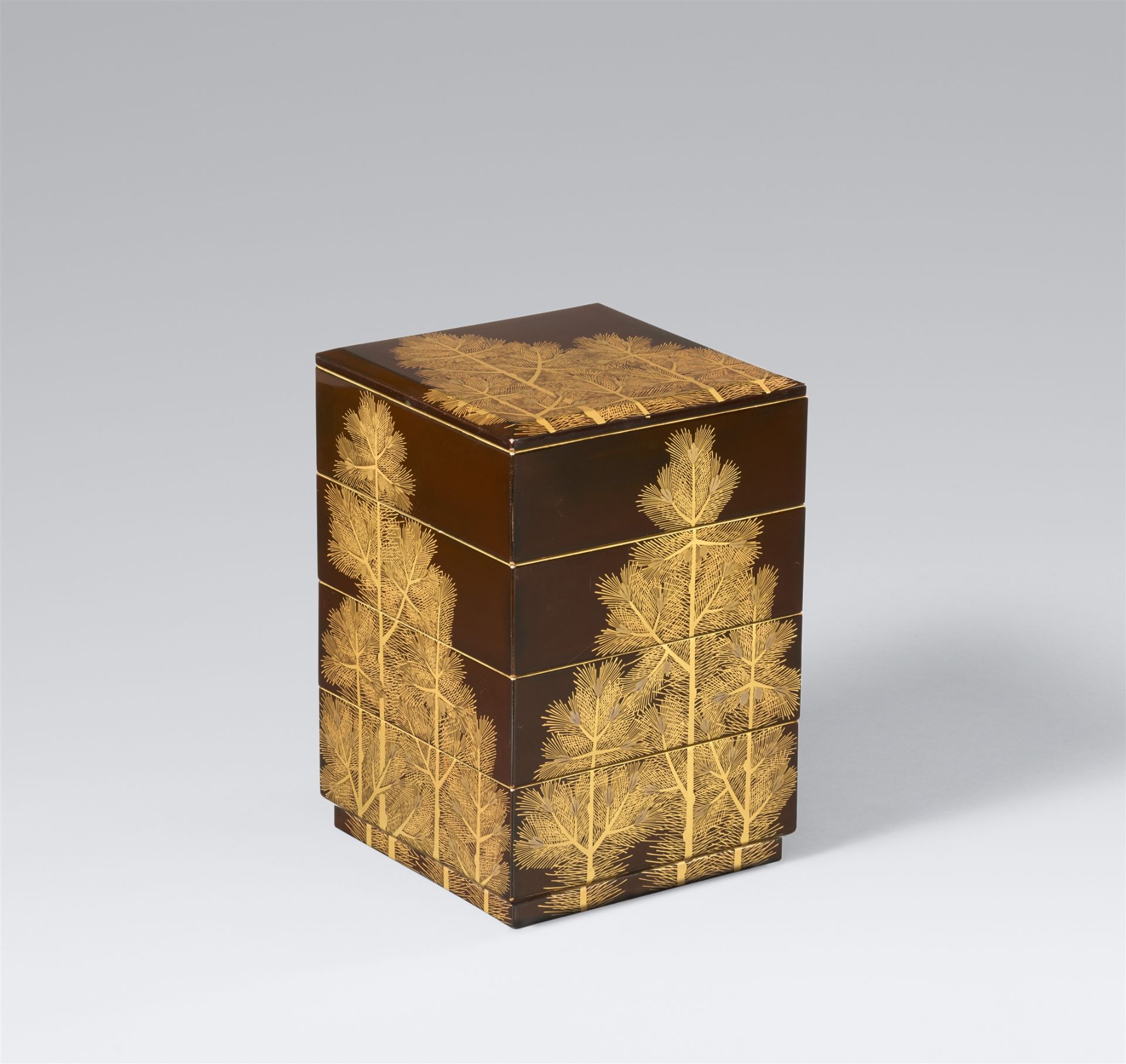 A four-tiered lacquer food box (jûbako). 19th/ early 20th century