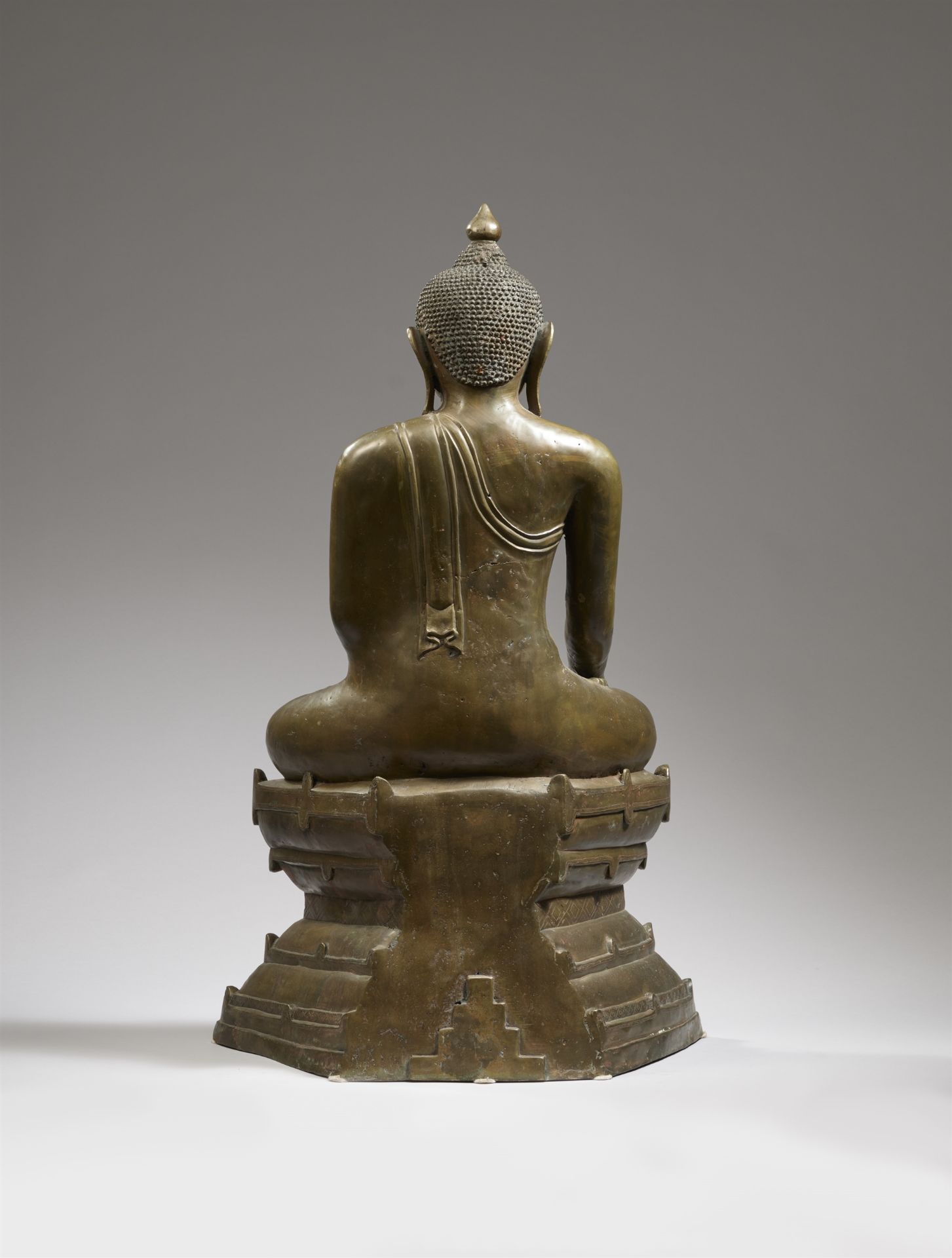Großer Buddha Shakyamuni. Bronze. Birma, Arakan. 18./19. Jh. - Bild 2 aus 2