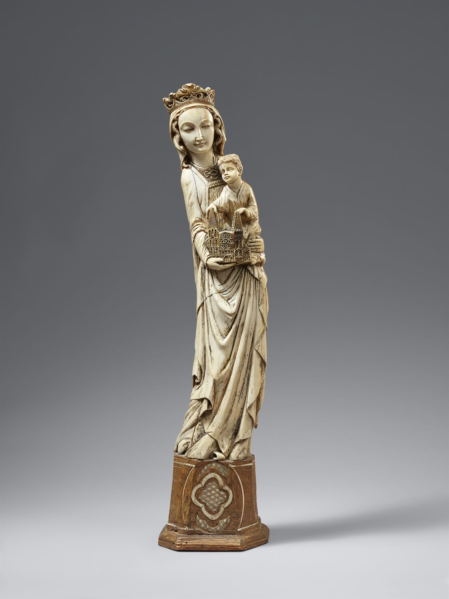 A possibly Indo-Portuguese Virgin Mary with the Christ Child. Around 1900