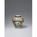 A wucai mysthical beasts jar. Kangxi period (1662–1722)