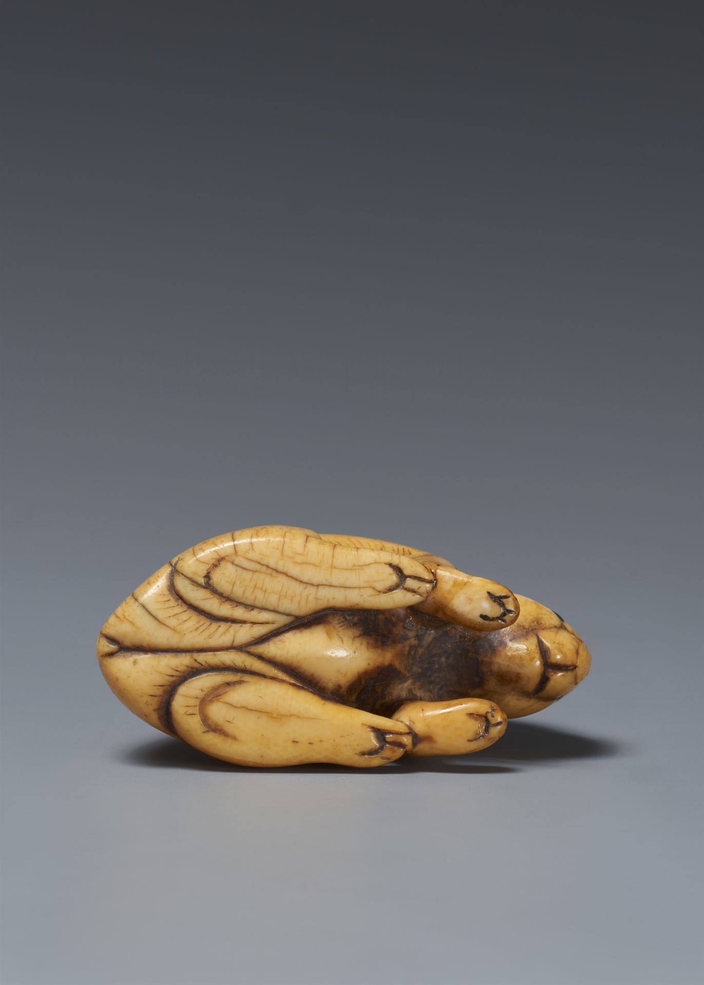 A large ivory netsuke of a rabbit. 18th century - Image 2 of 5