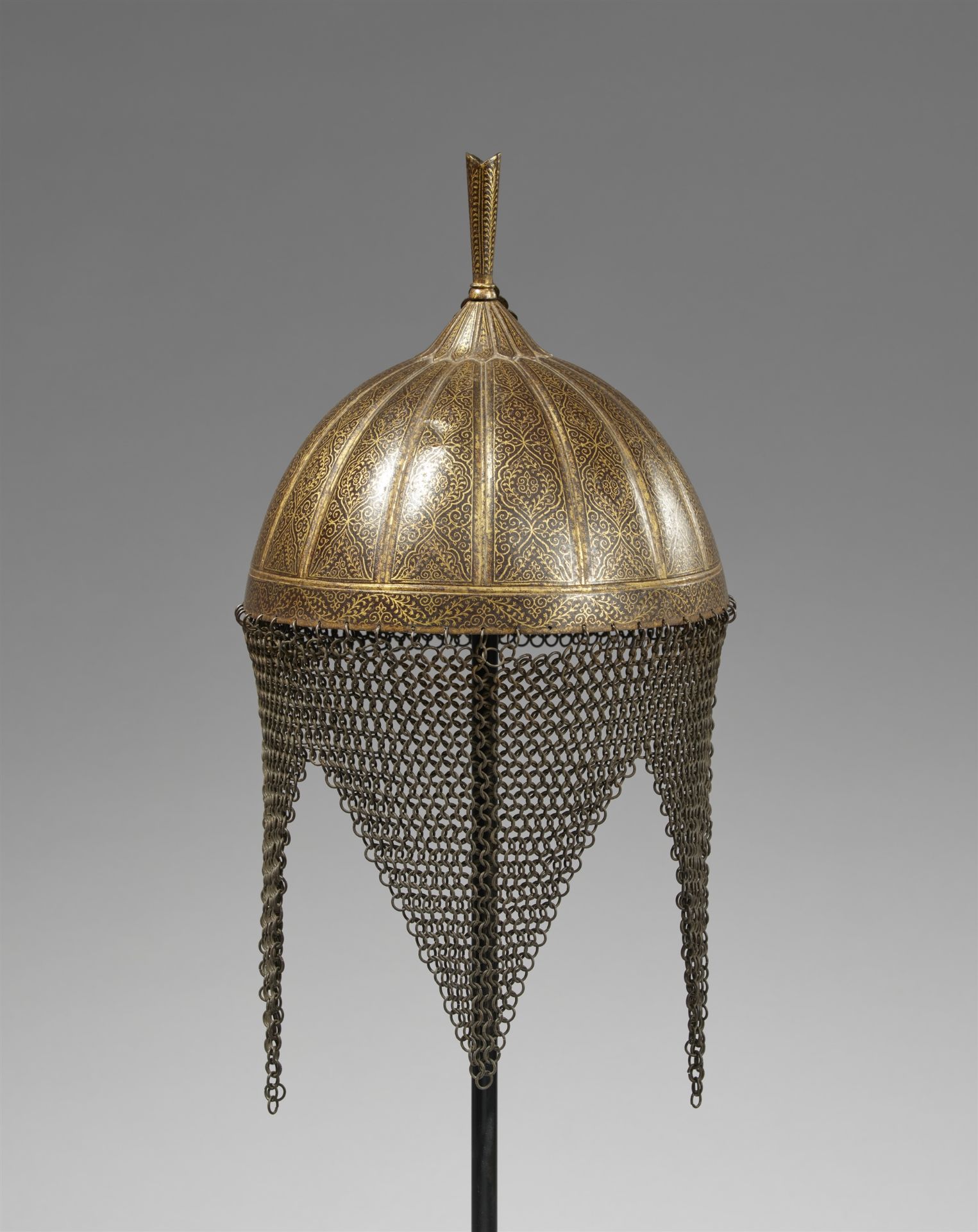 A possibly Hyderabad iron helmet. India. 19th century - Image 2 of 3