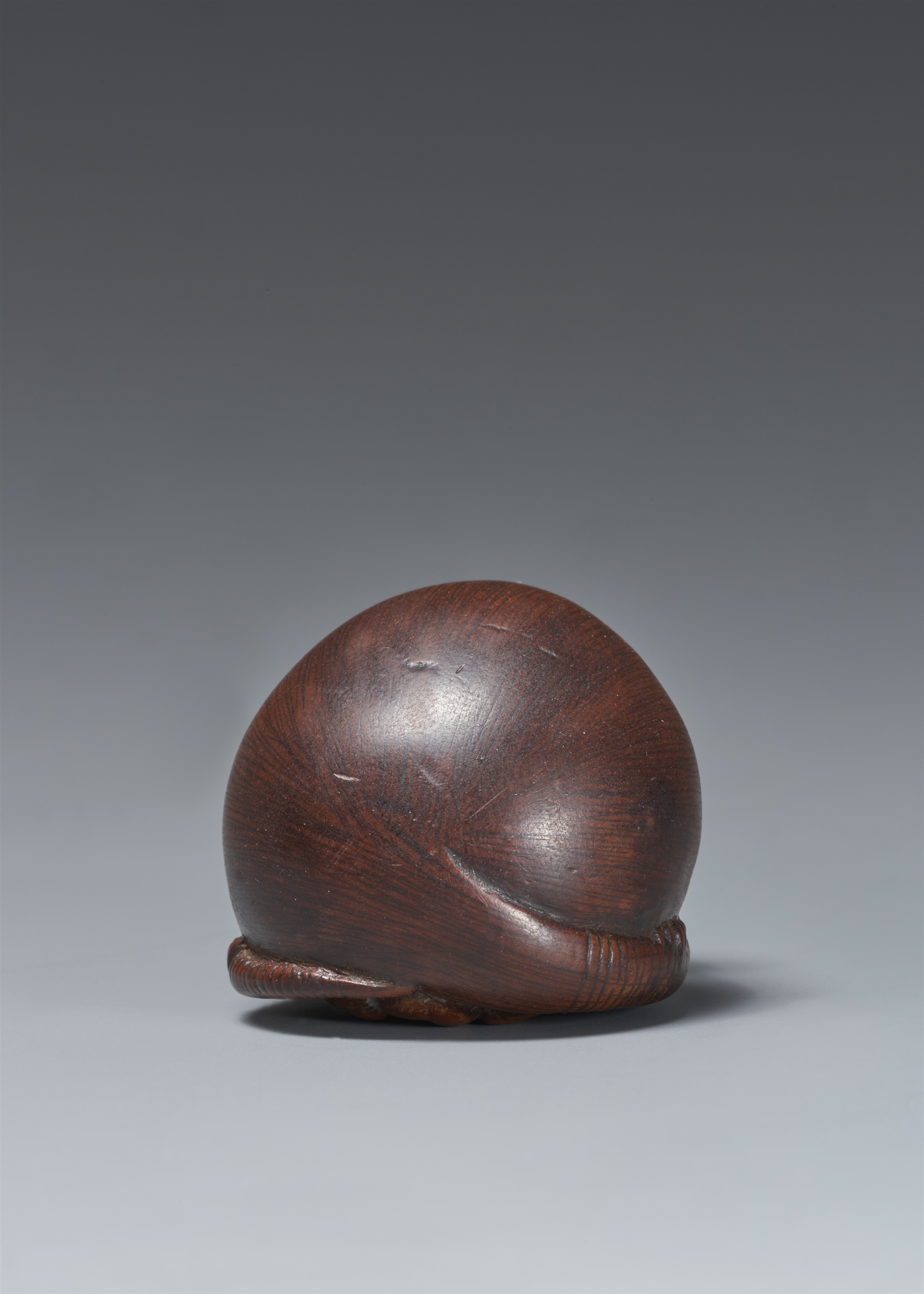 A boxwood netsuke of a seated rat. 19th century - Image 4 of 5