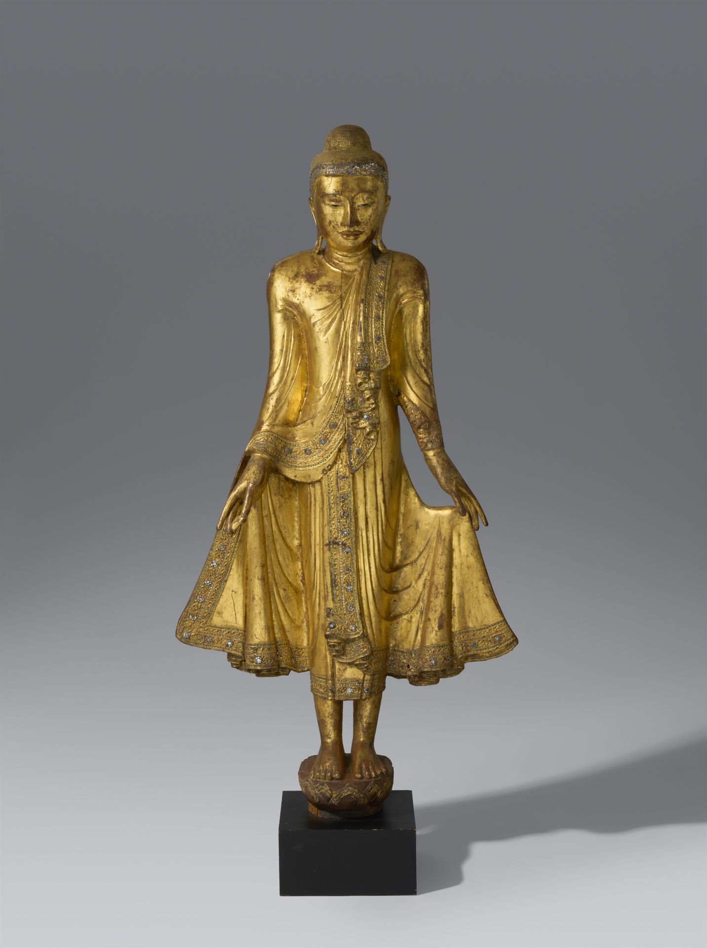 A very large Mandalay figure of a Buddha. Burma. 19th century
