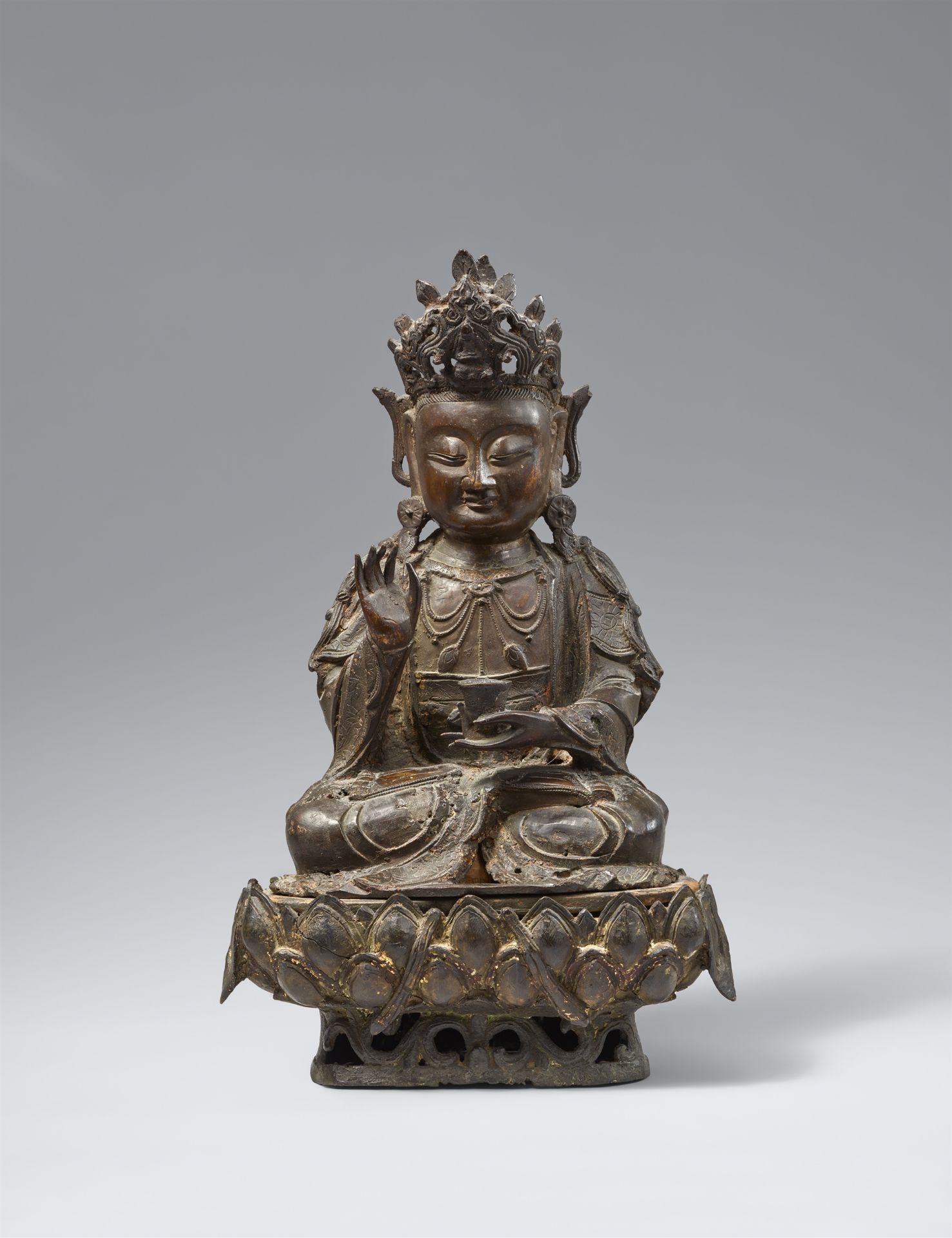 Figur des Guanyin. Bronze. Ming-Zeit