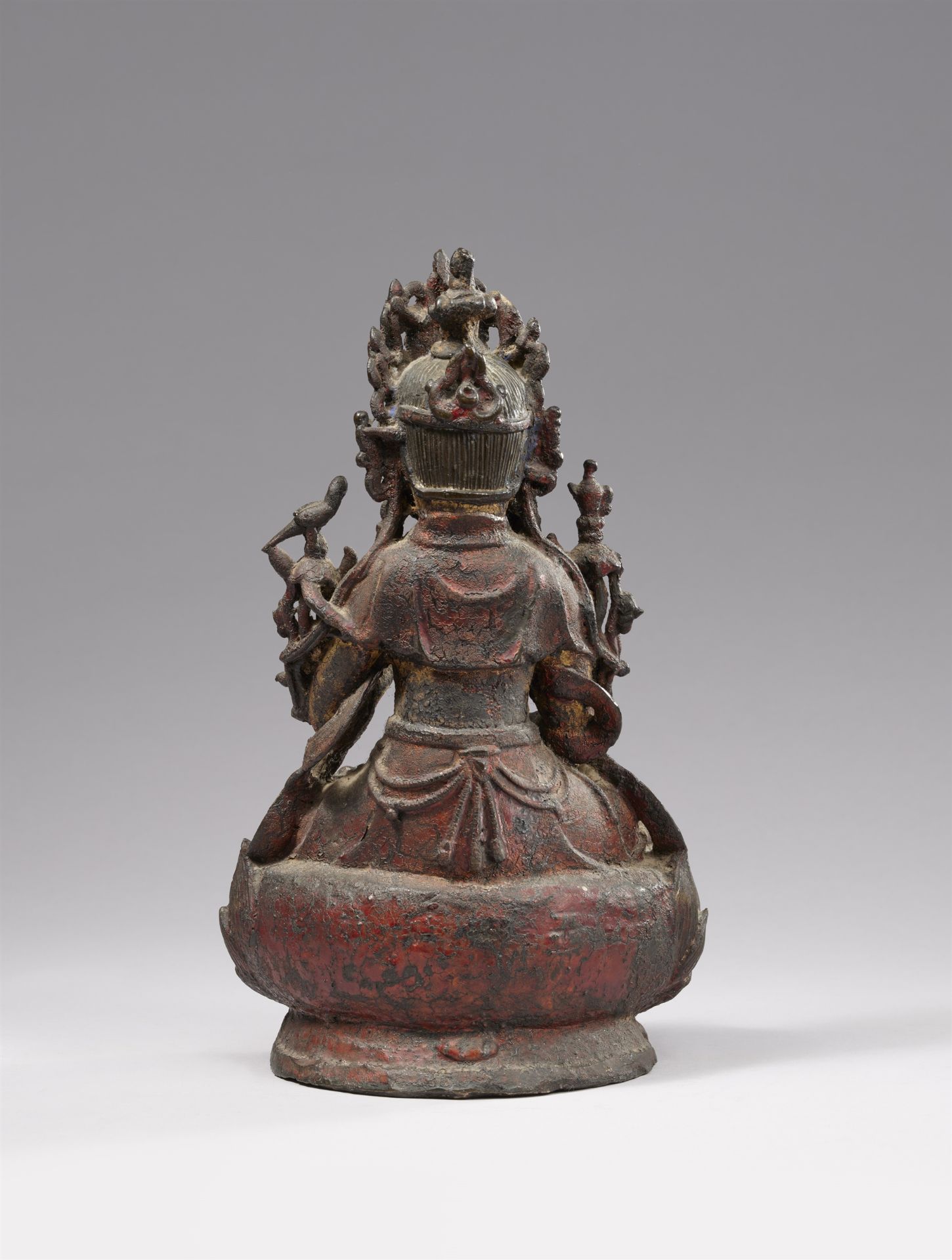 Figur des Guanyin. Bronze. Ming-Zeit, 17. Jh. - Bild 2 aus 2