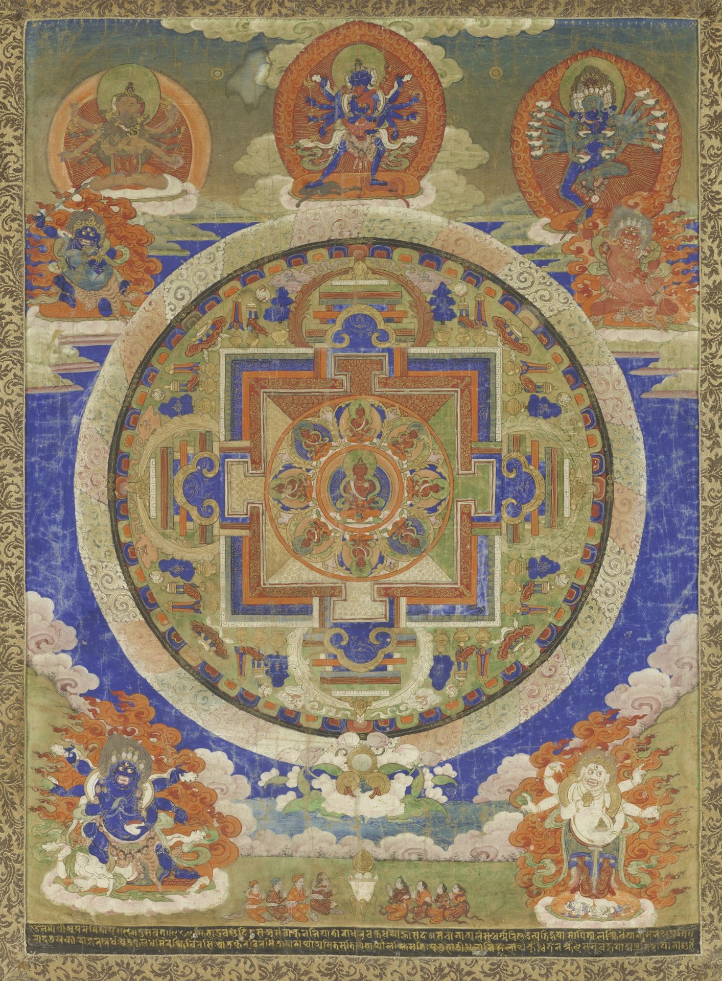 Thangka des Amitayus Mandala. Tibet, 17./18. Jh.