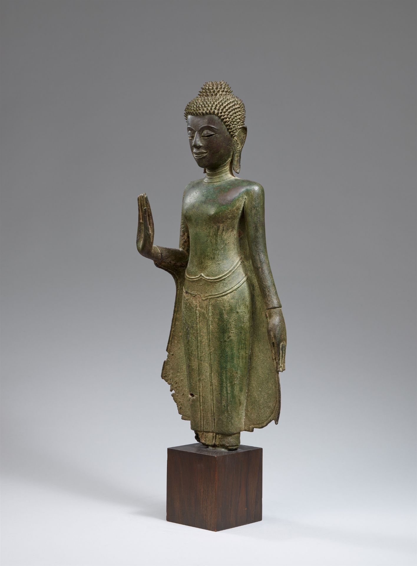 An Ayutthaya bronze figure of a Buddha. Thailand. 15th /16th century - Image 4 of 4