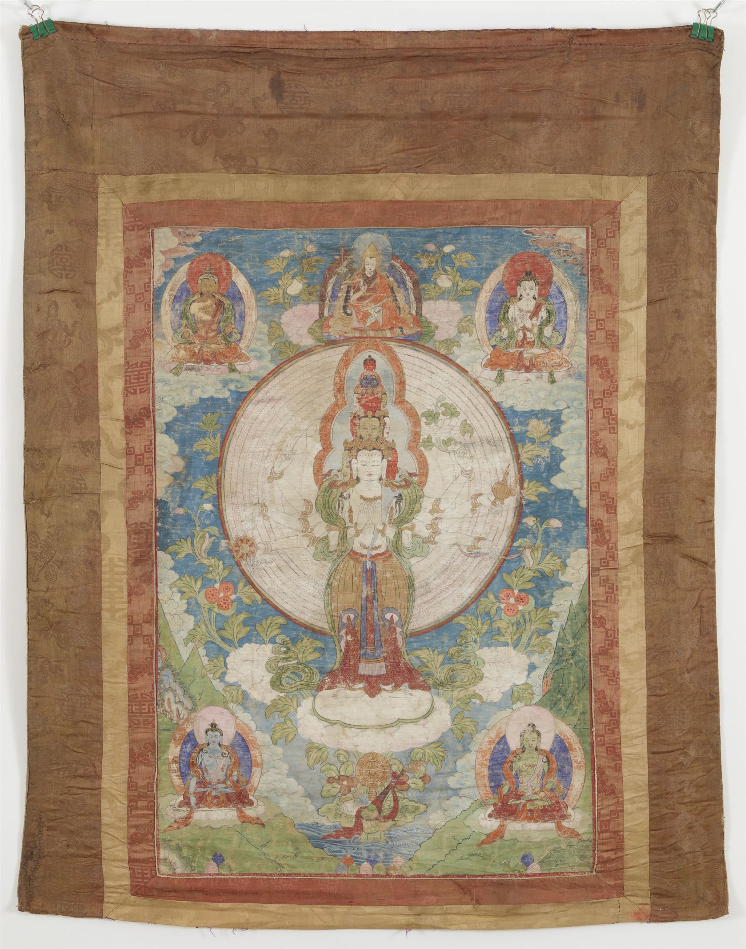 A thangka of Arya-Avalokiteshvara. Tibet, 19th century - Image 3 of 3