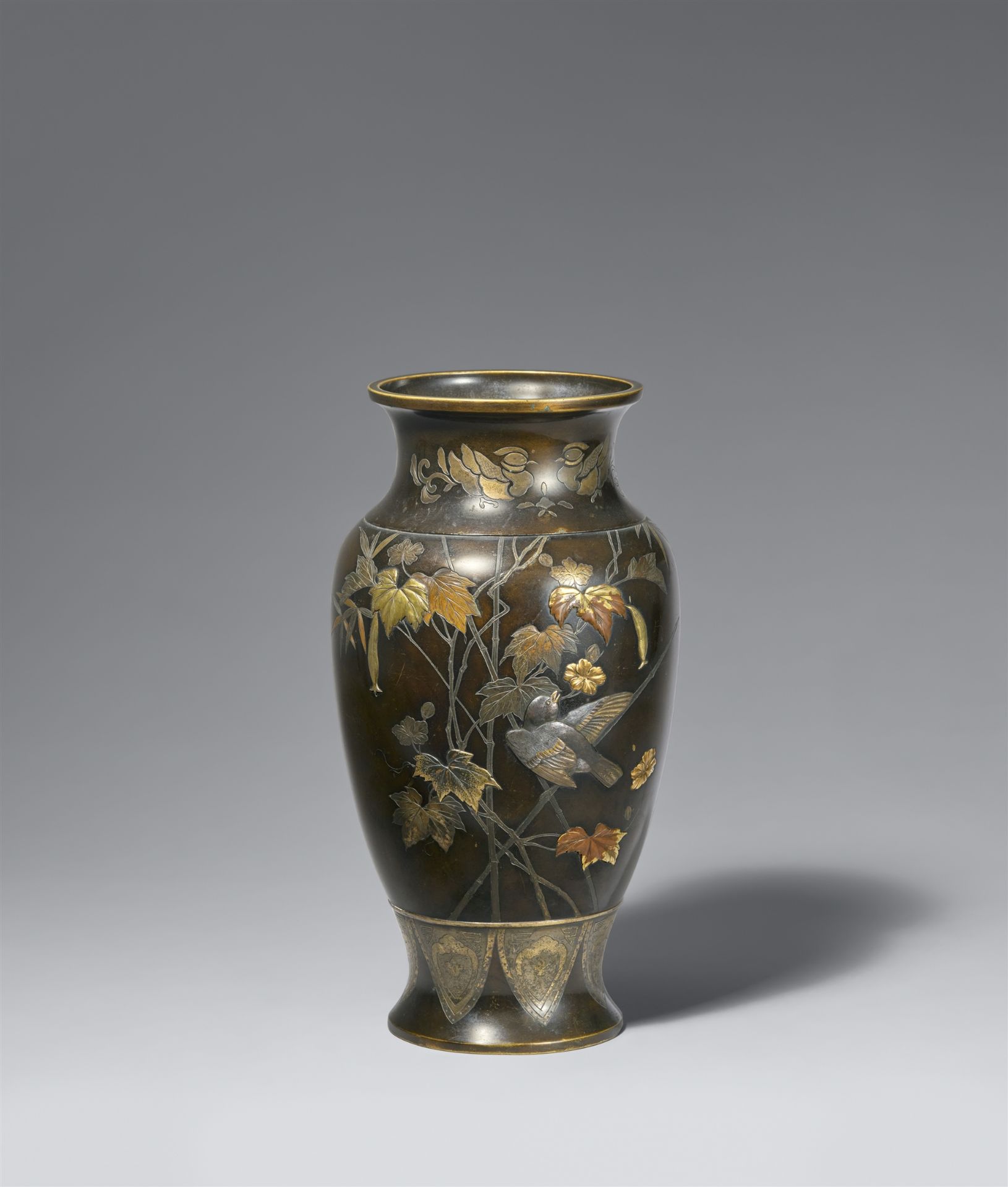 A bronze vase. Late 19th century