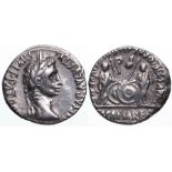 Augustus (27 BC - 14 AD), AR Denar (3,6 g), Lugdunum.